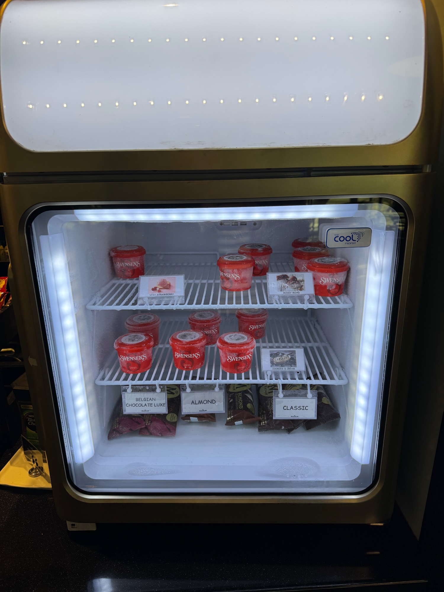 a refrigerator with food in it