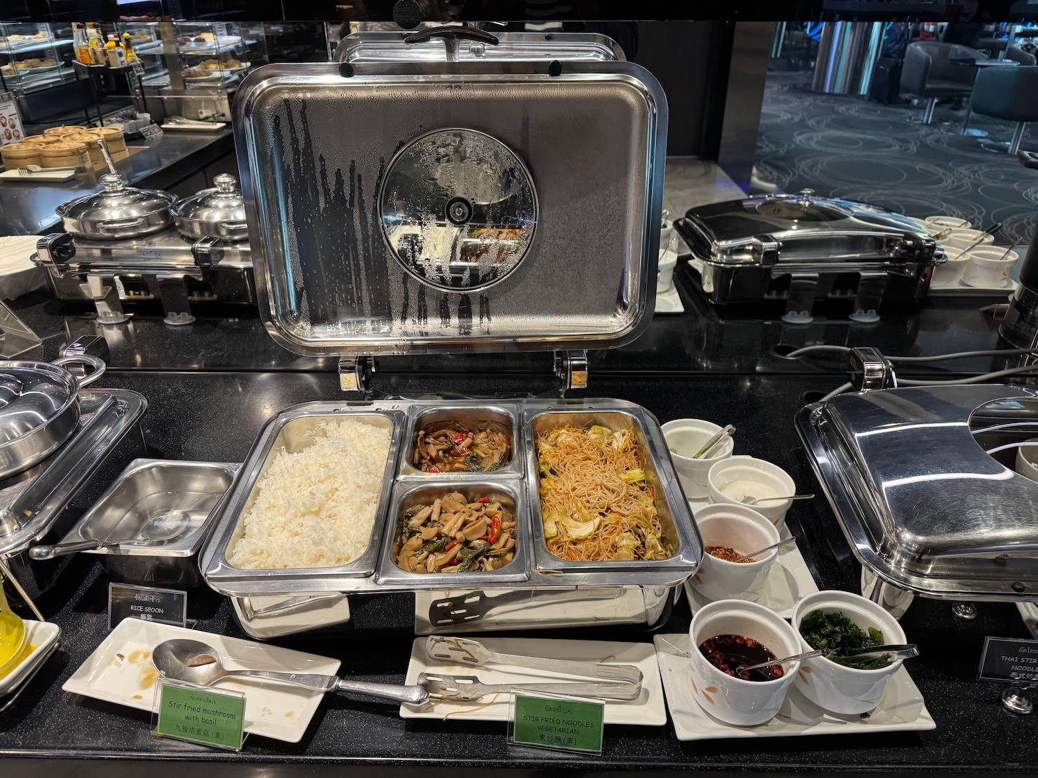 a tray of food on a counter