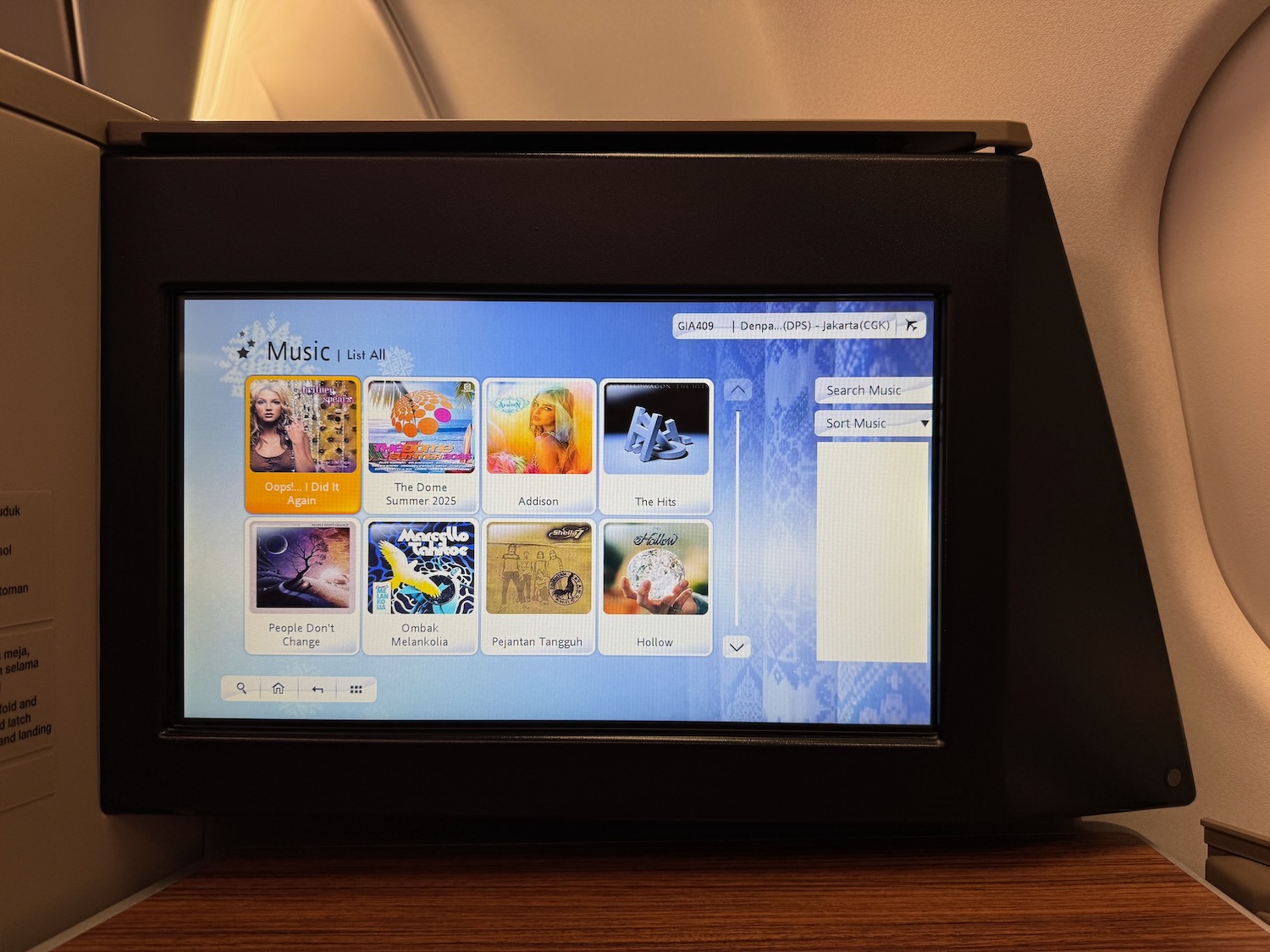 a screen with music on it