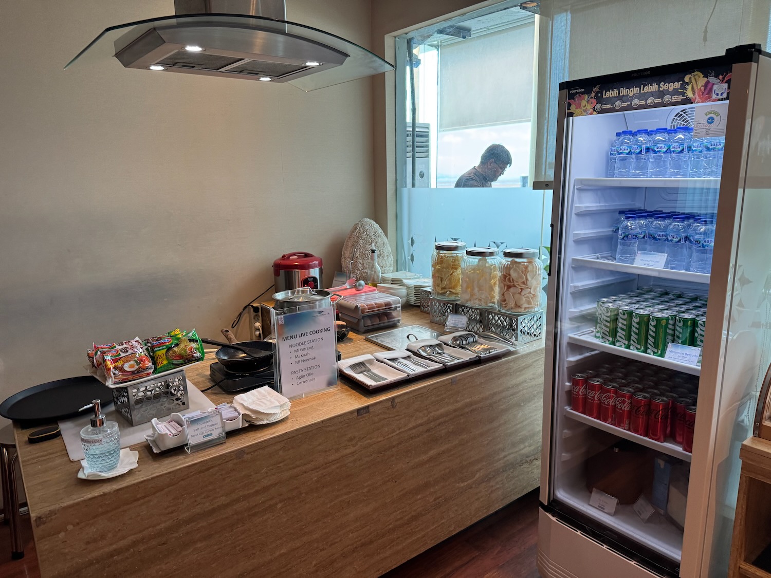 a refrigerator with food and drinks on it