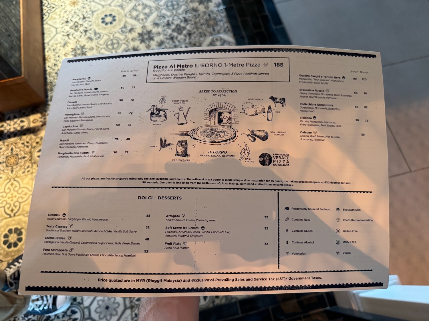 a hand holding a menu