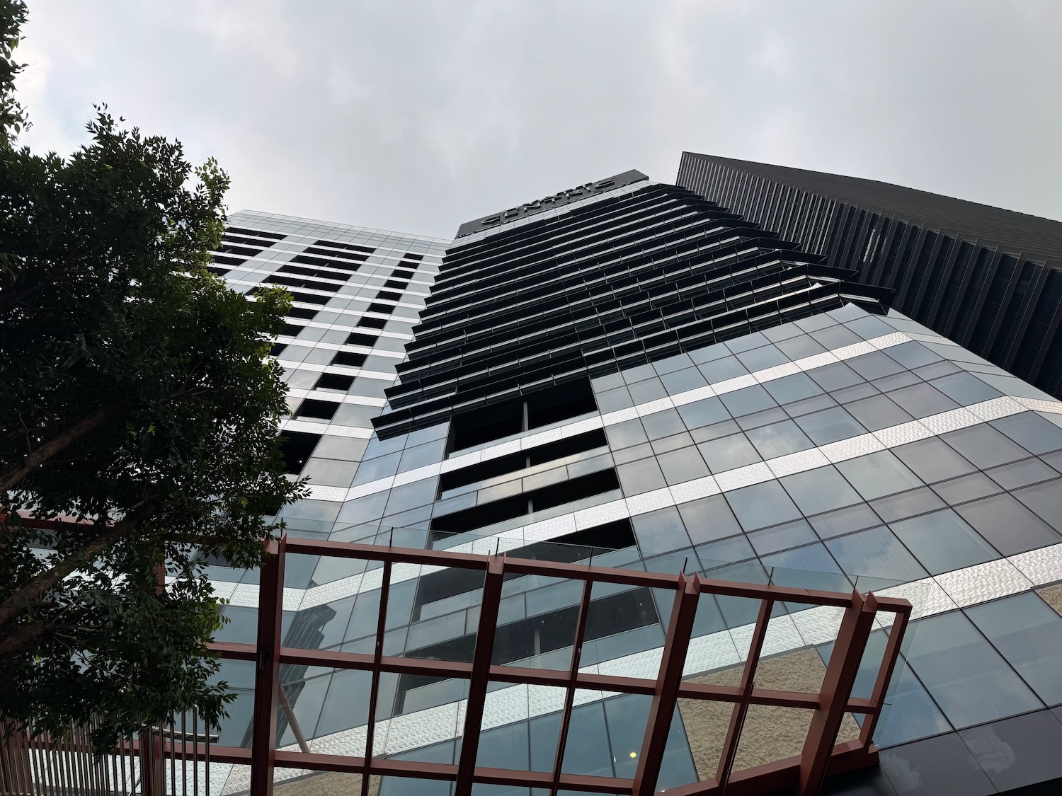 looking up a tall building