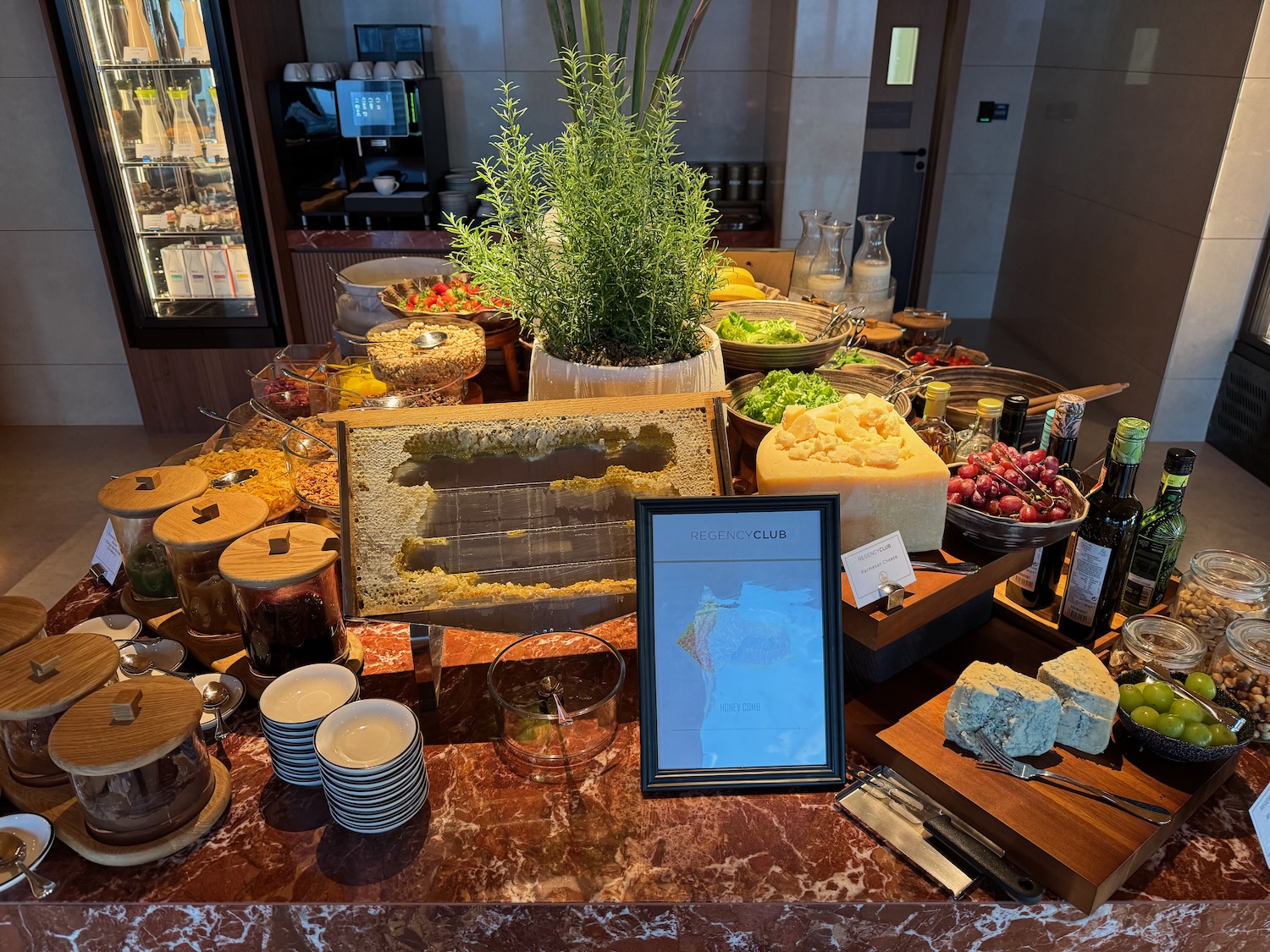 a table with food on it