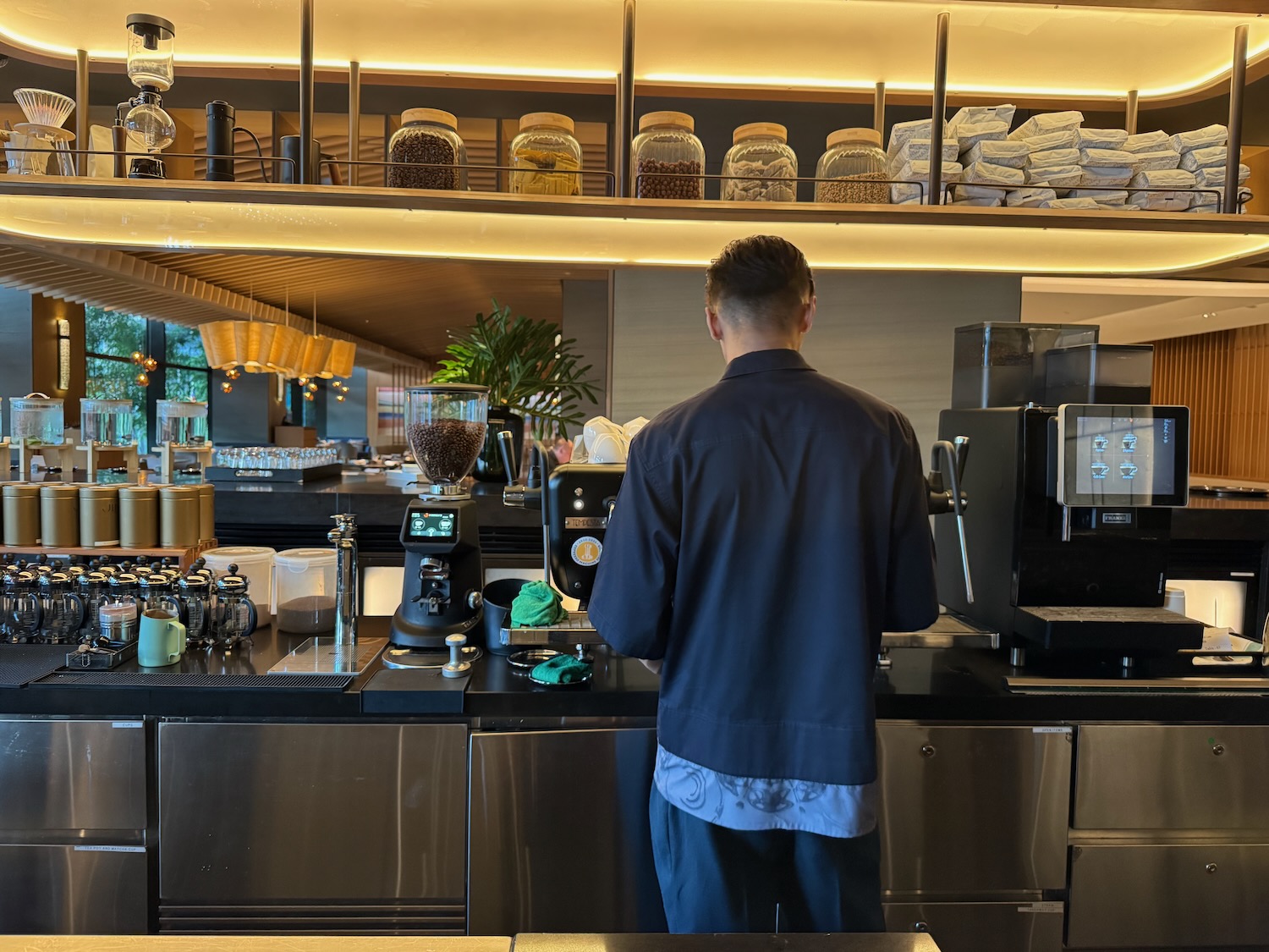 a man standing in a kitchen