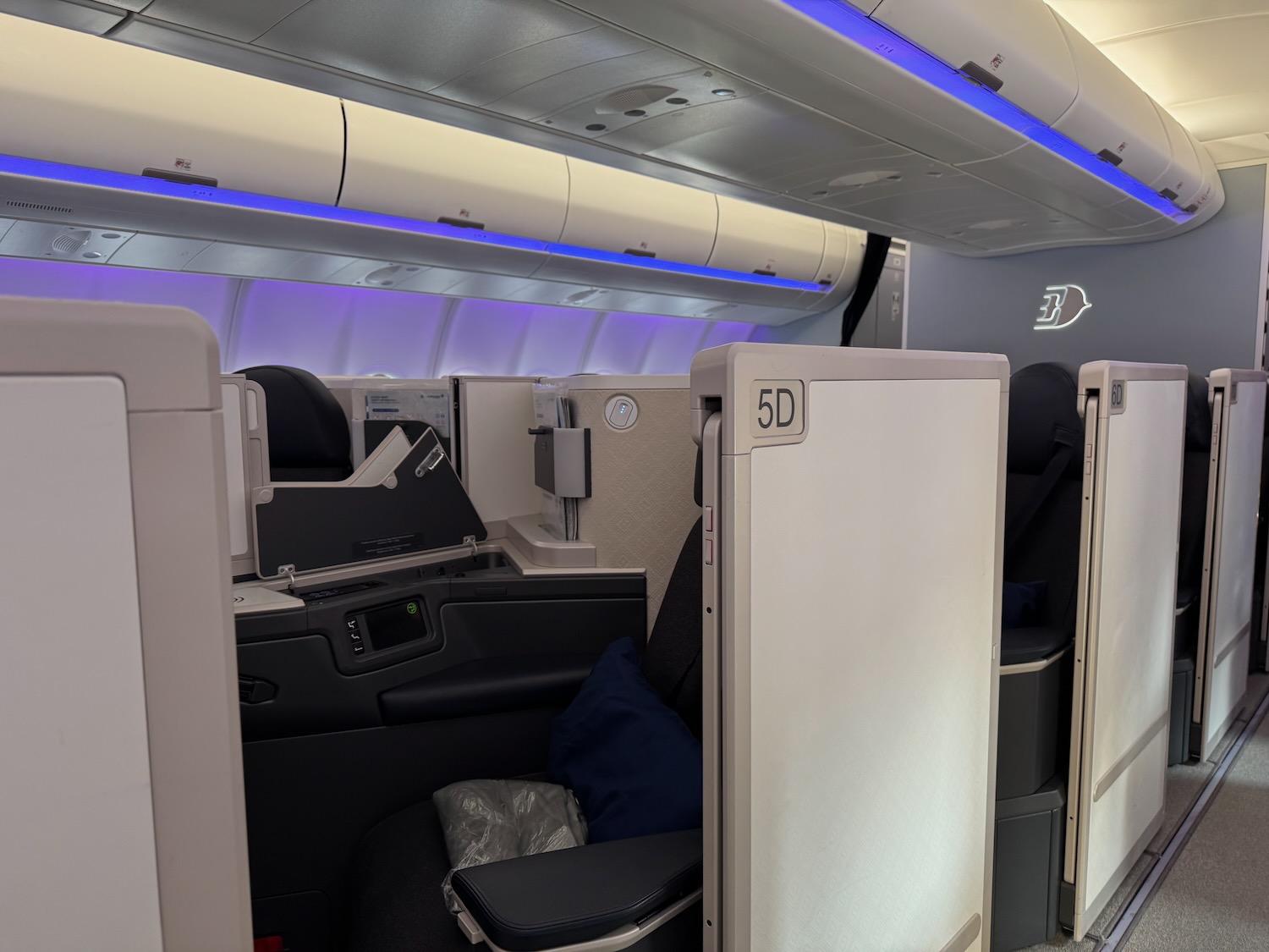 a seat in an airplane