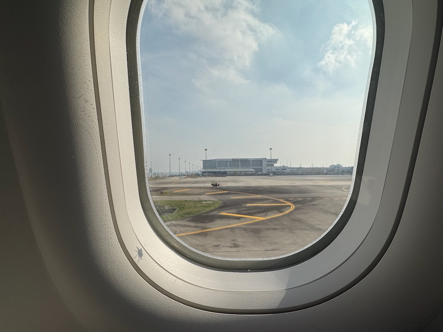 a window of an airplane
