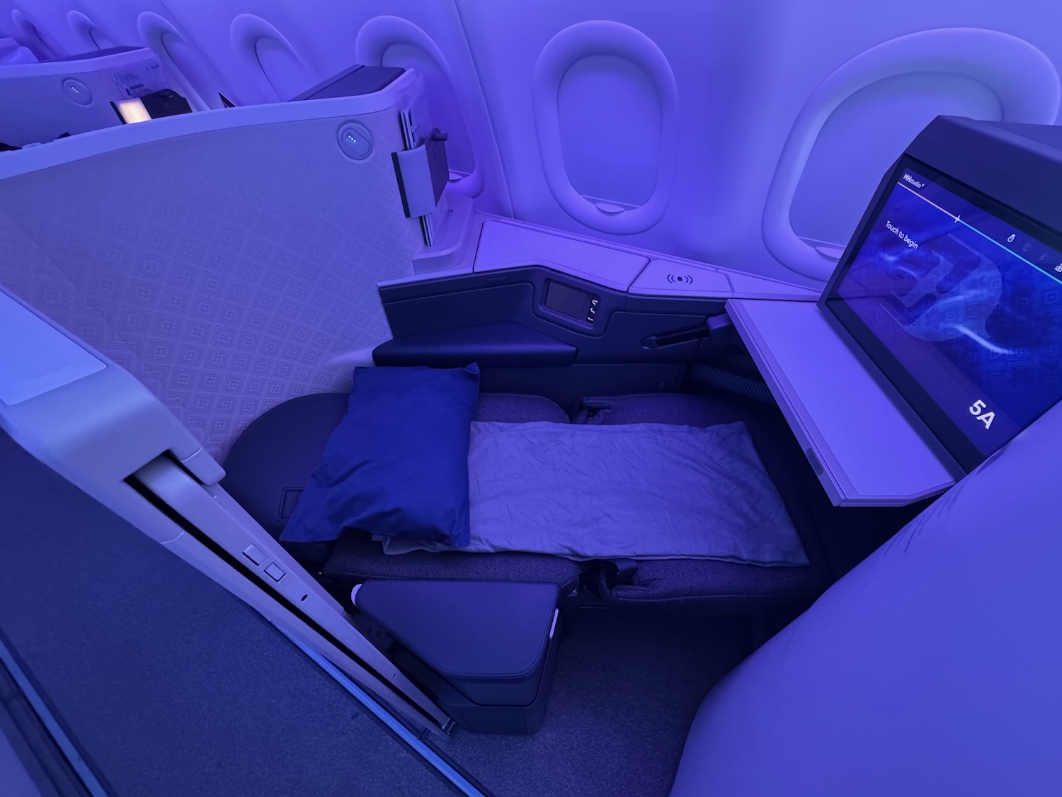 a seat with a tv on it