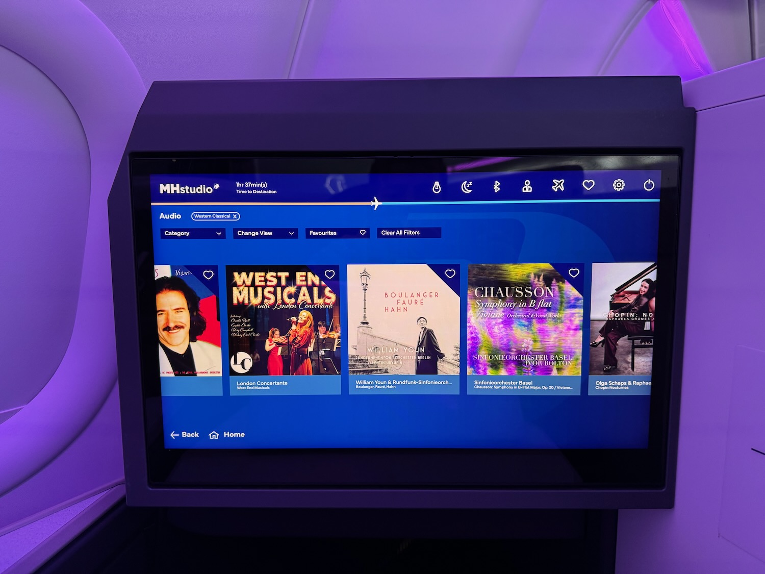 a screen with music on it