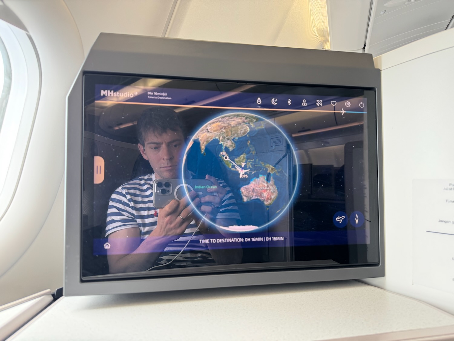 a screen on a plane
