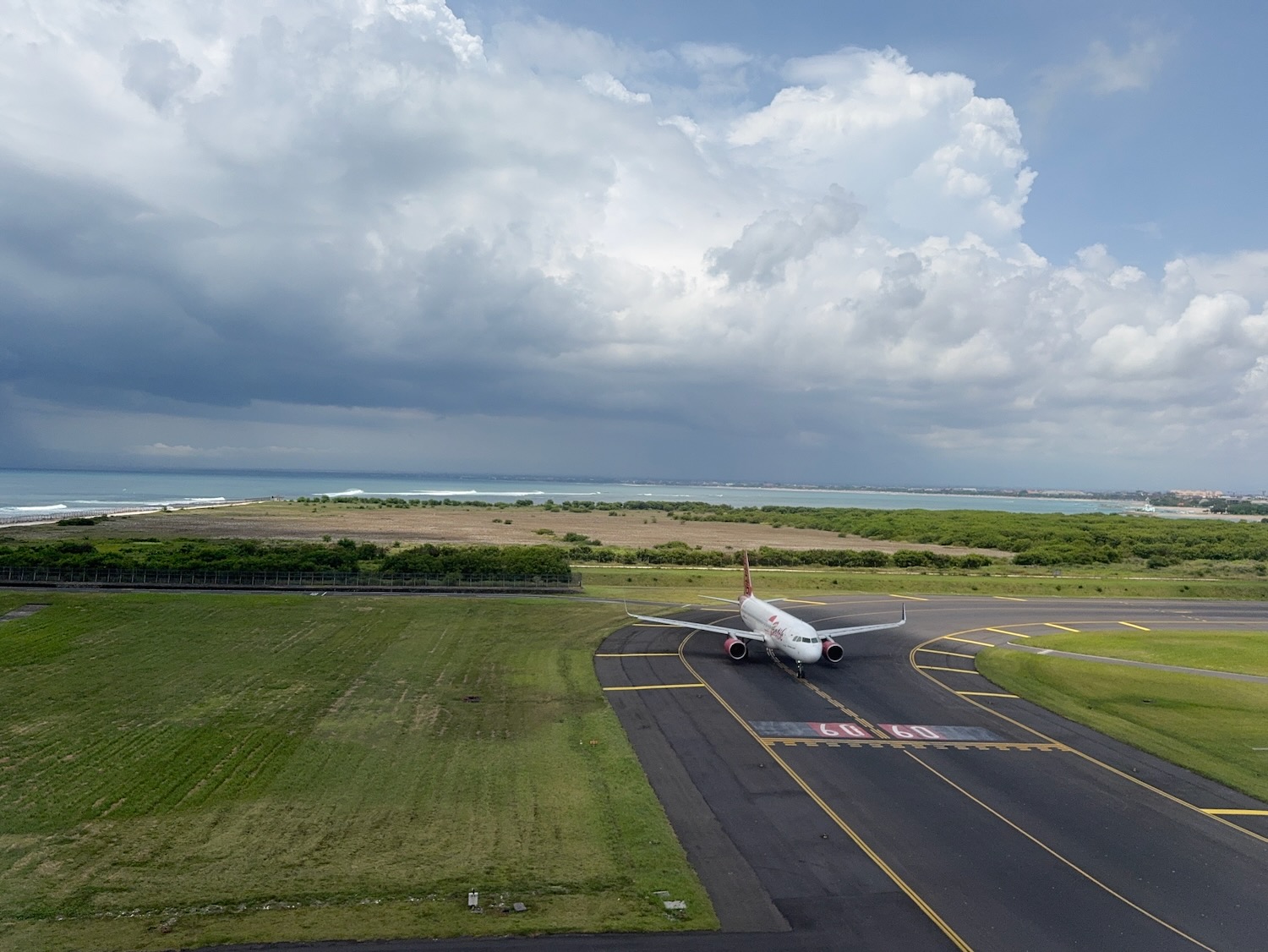an airplane on a runway