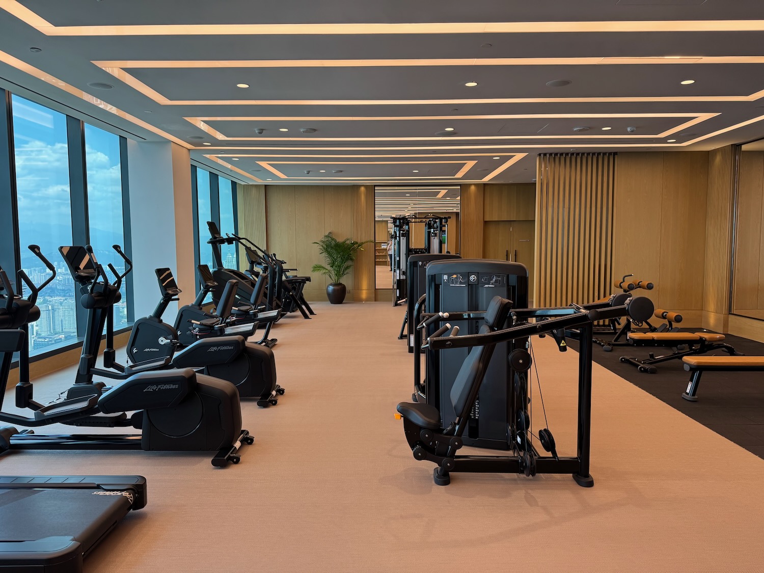 a room with exercise equipment