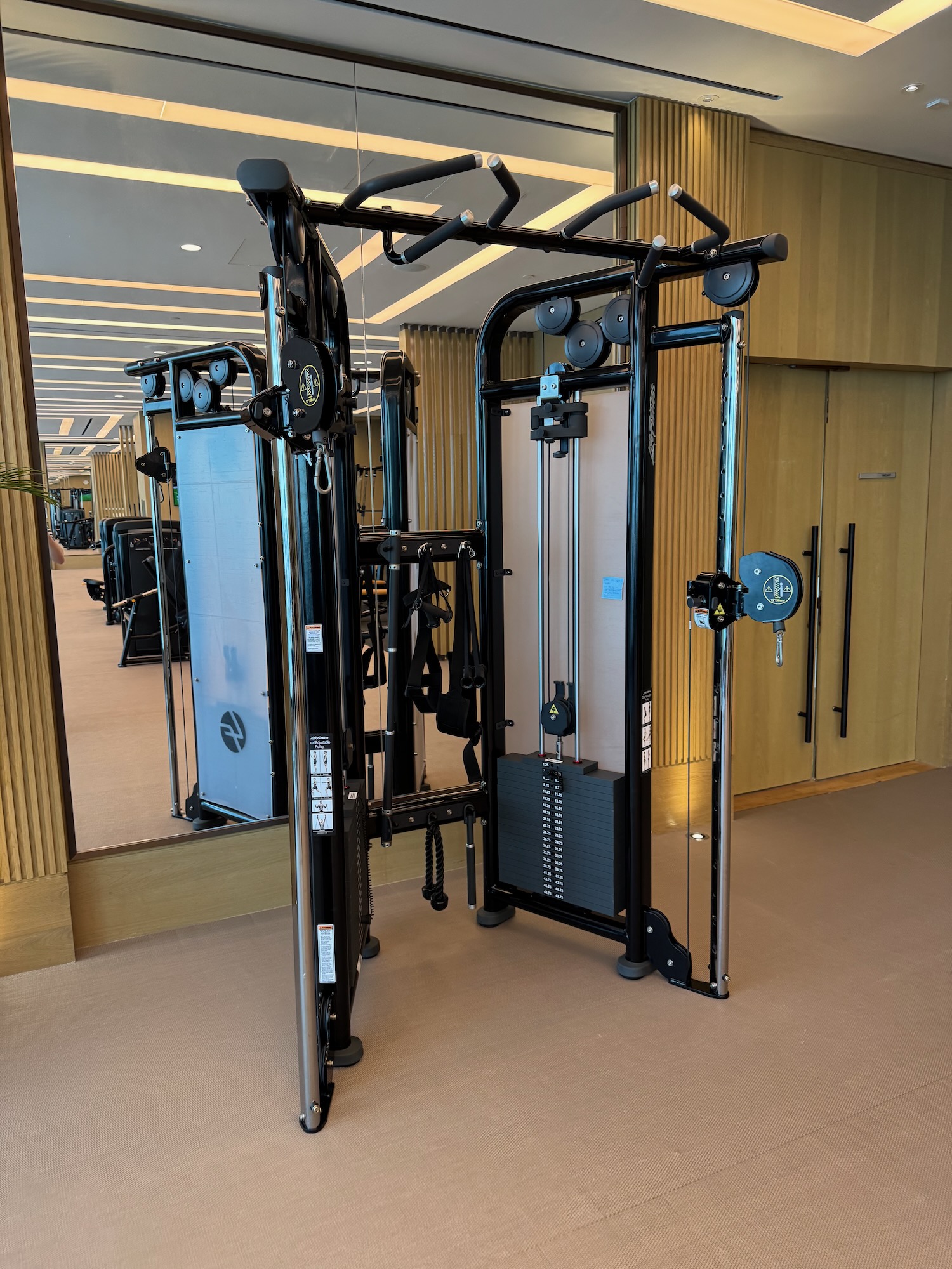 a gym equipment in a room