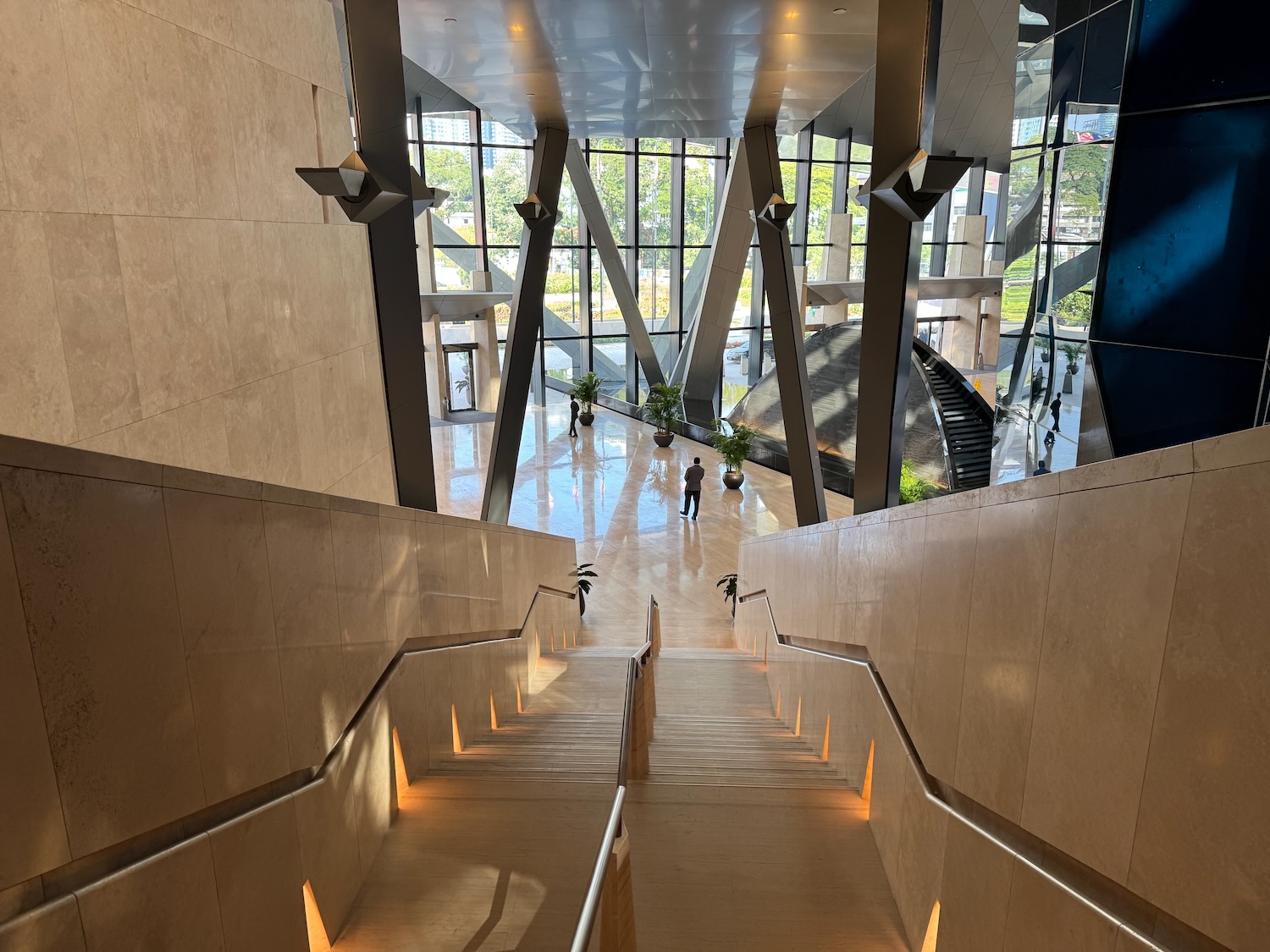 a staircase inside a building