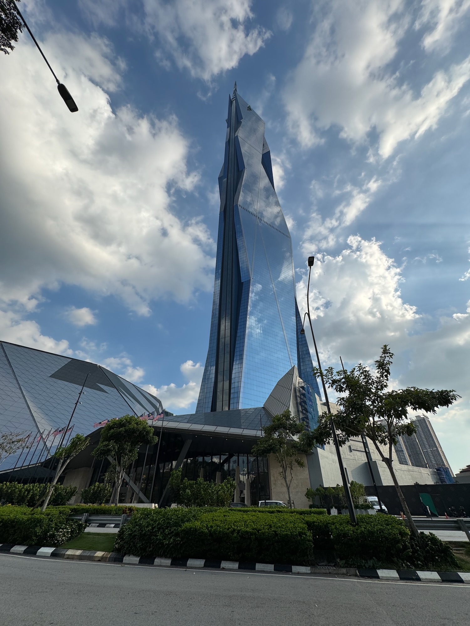 a tall building with a glass tower