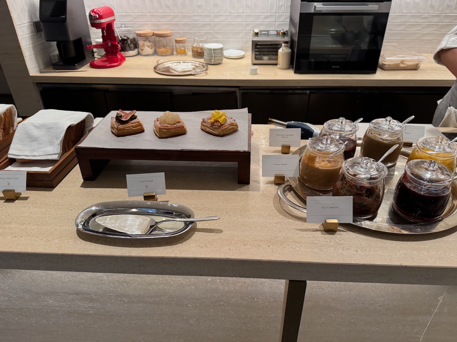 a table with food on it