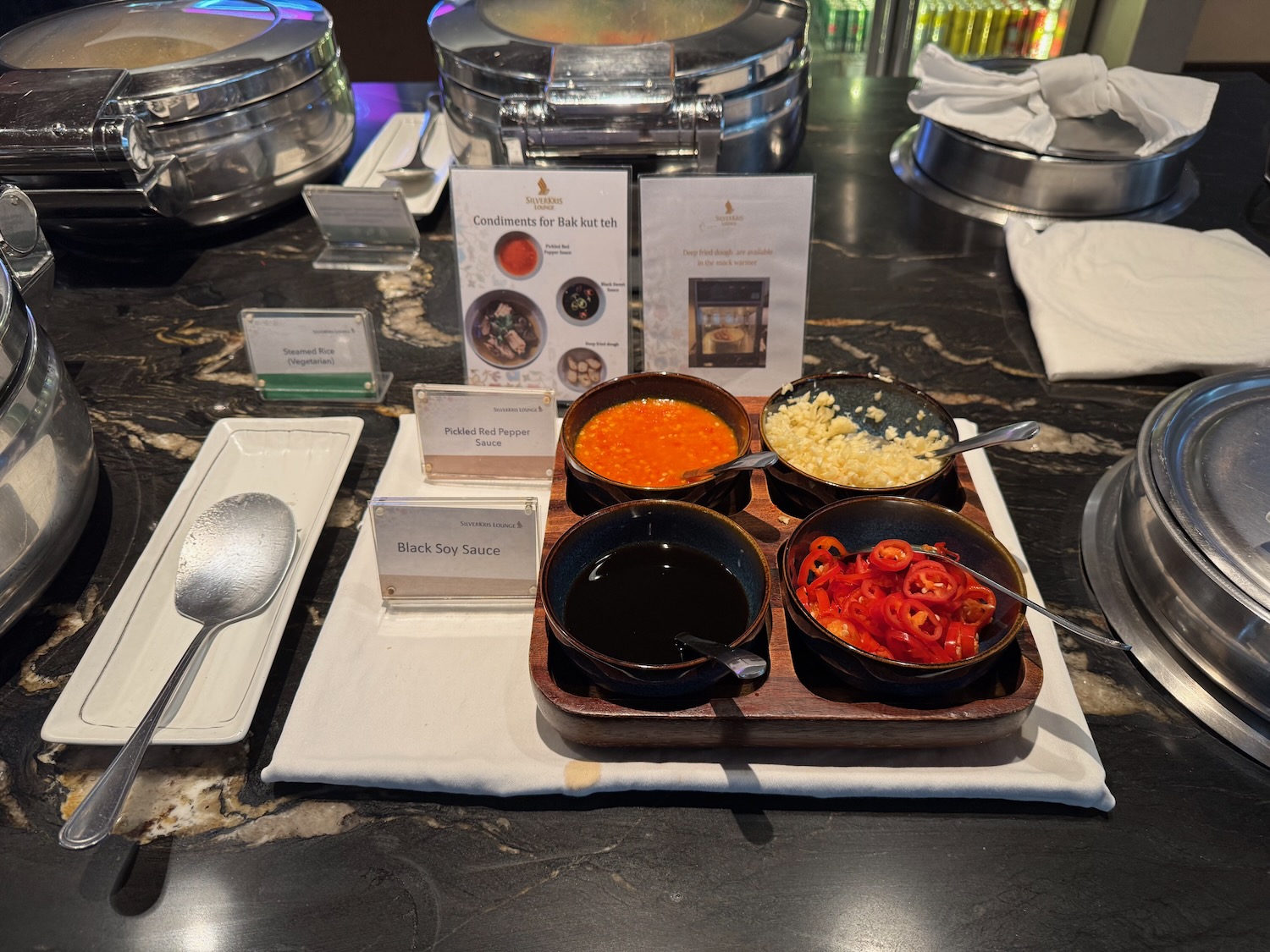 a tray of food on a table