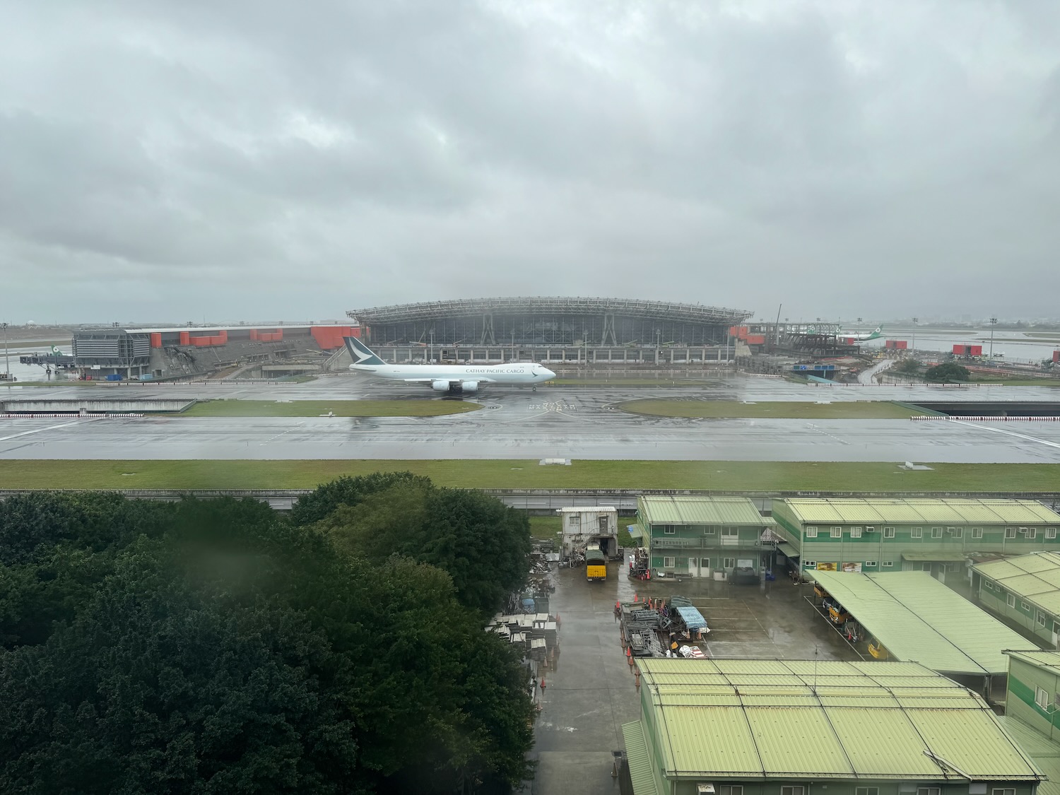 an airplane on the runway