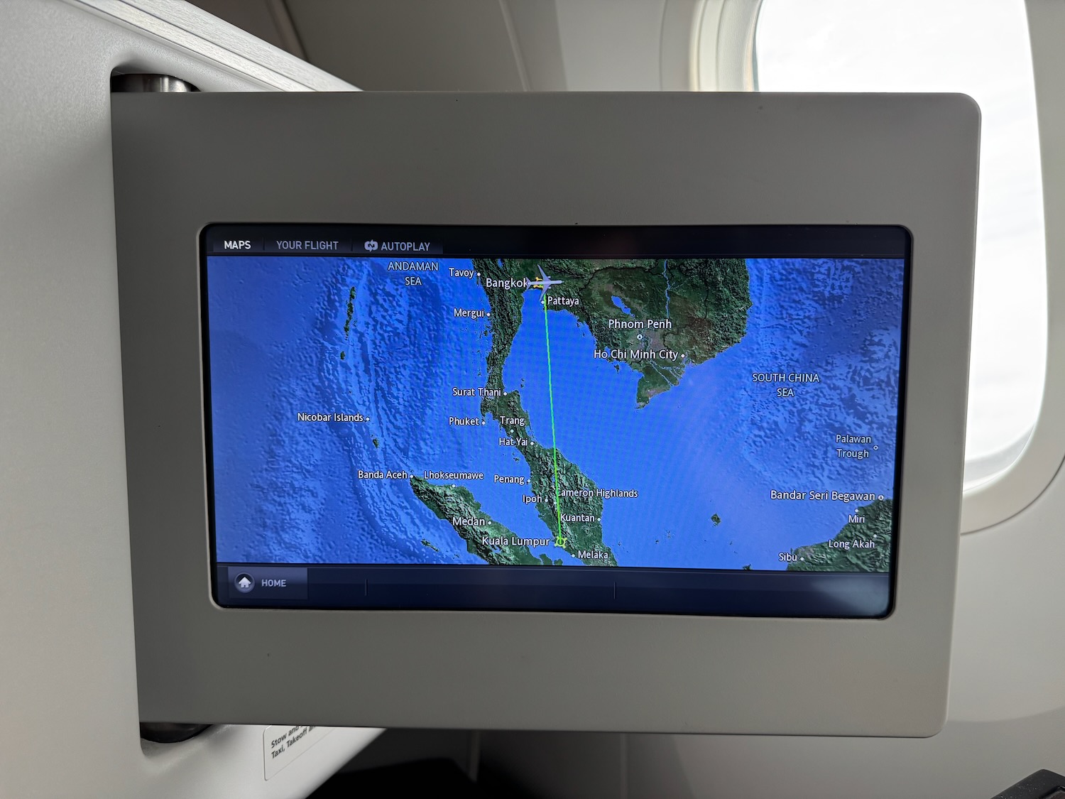 a screen on a plane