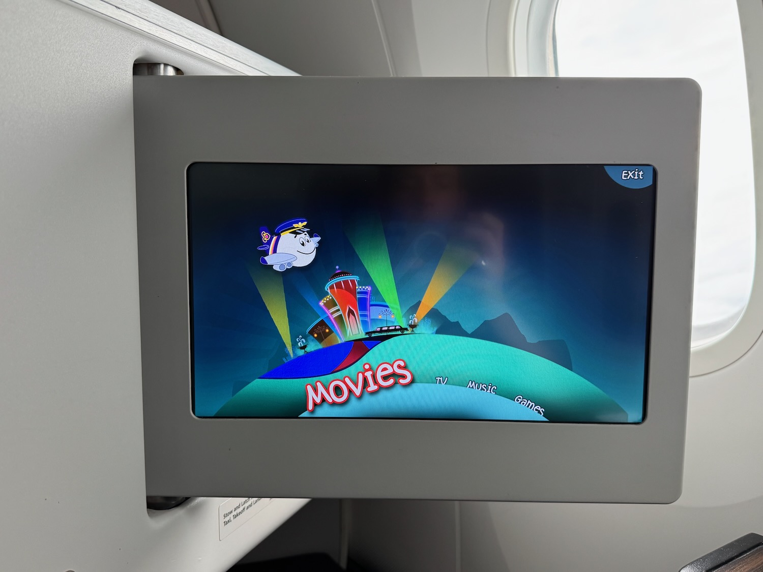 a screen on a plane