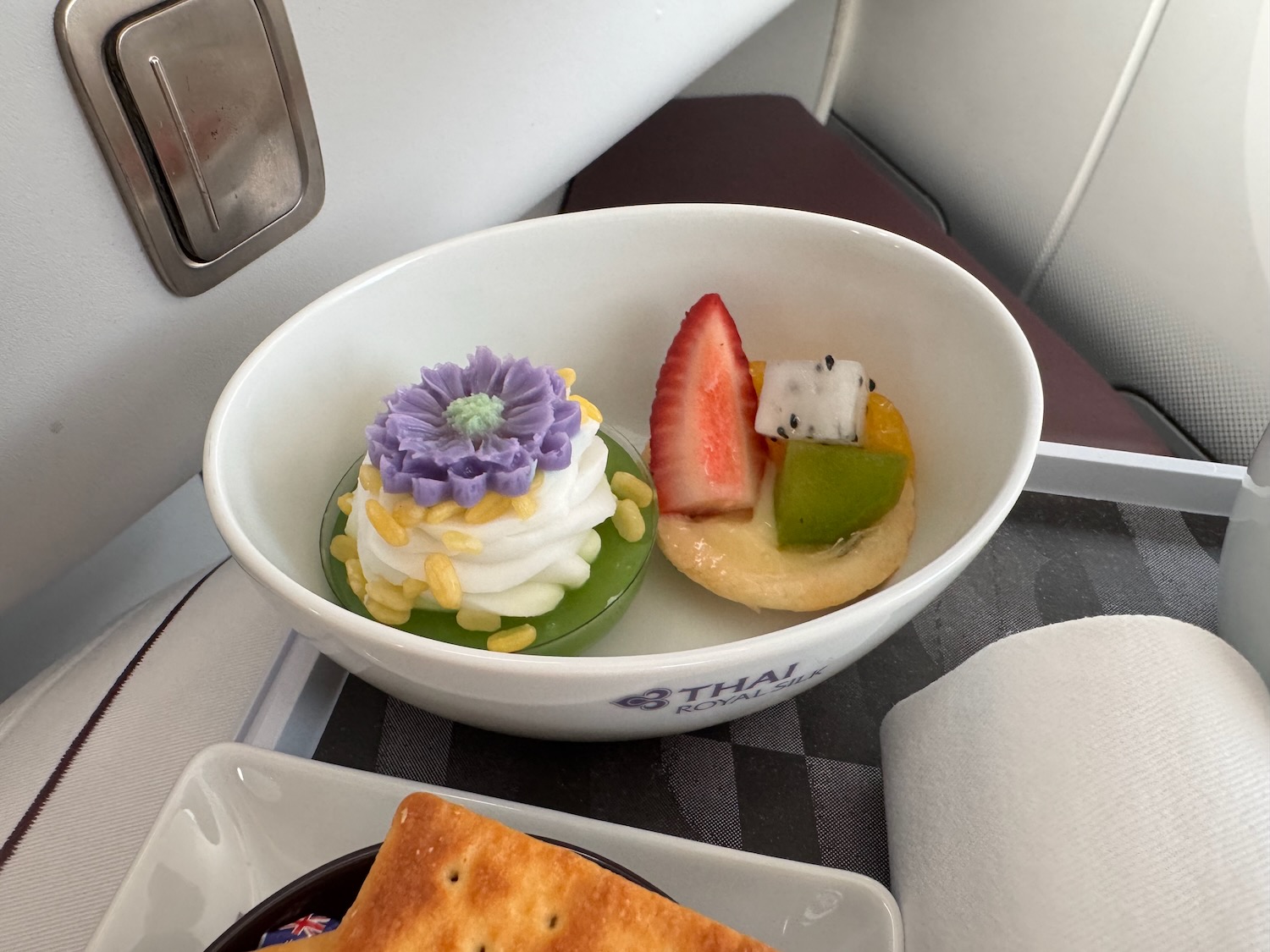 a bowl of dessert on a tray