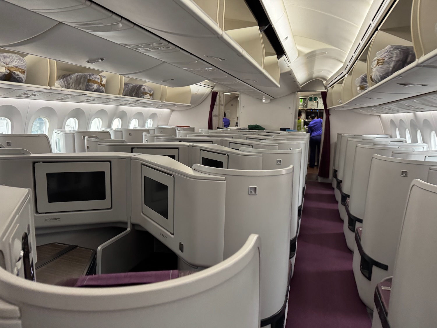 a white seats in a plane