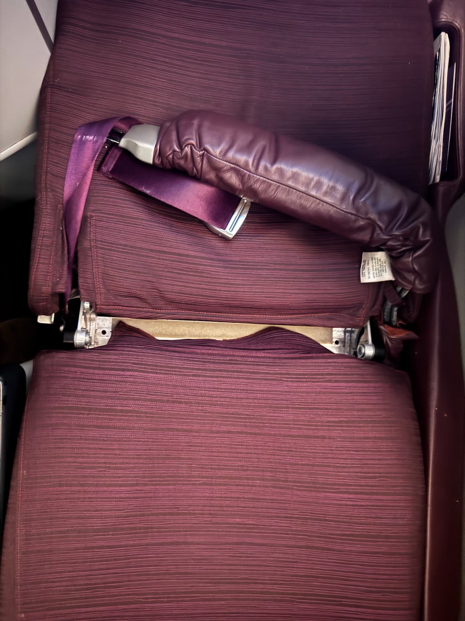 a seat belt on a seat