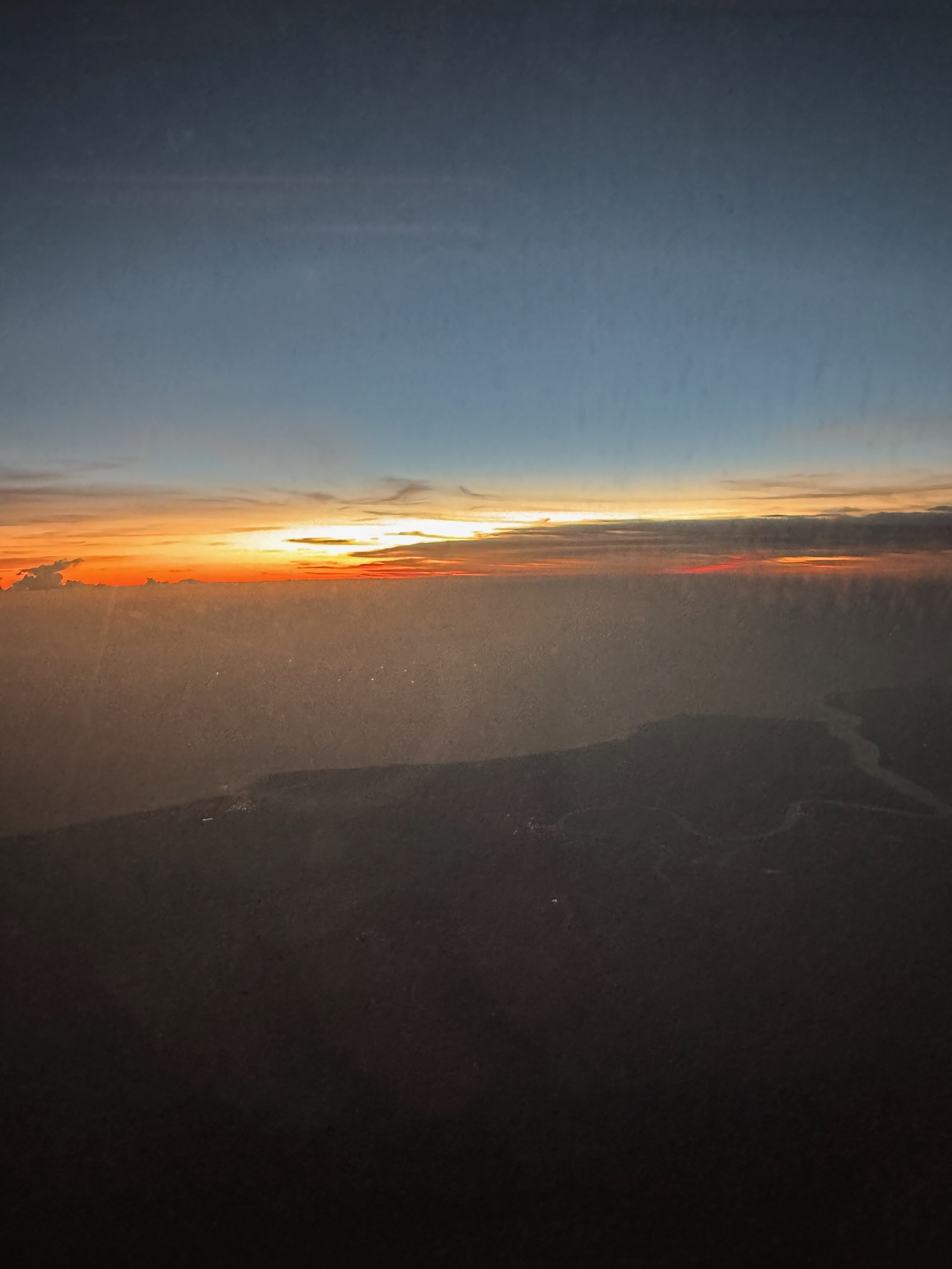 a view of the sky from the airplane window
