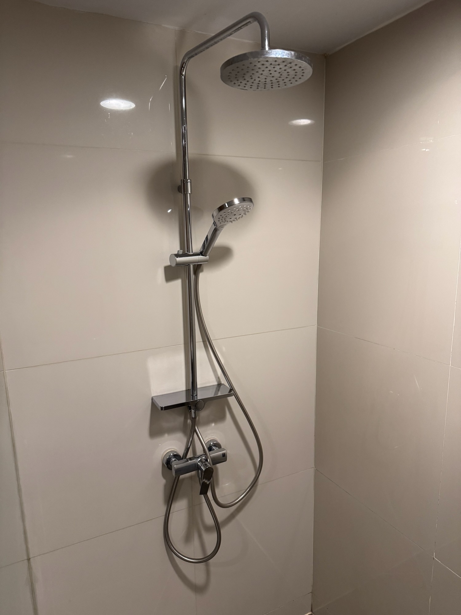 a shower head in a shower