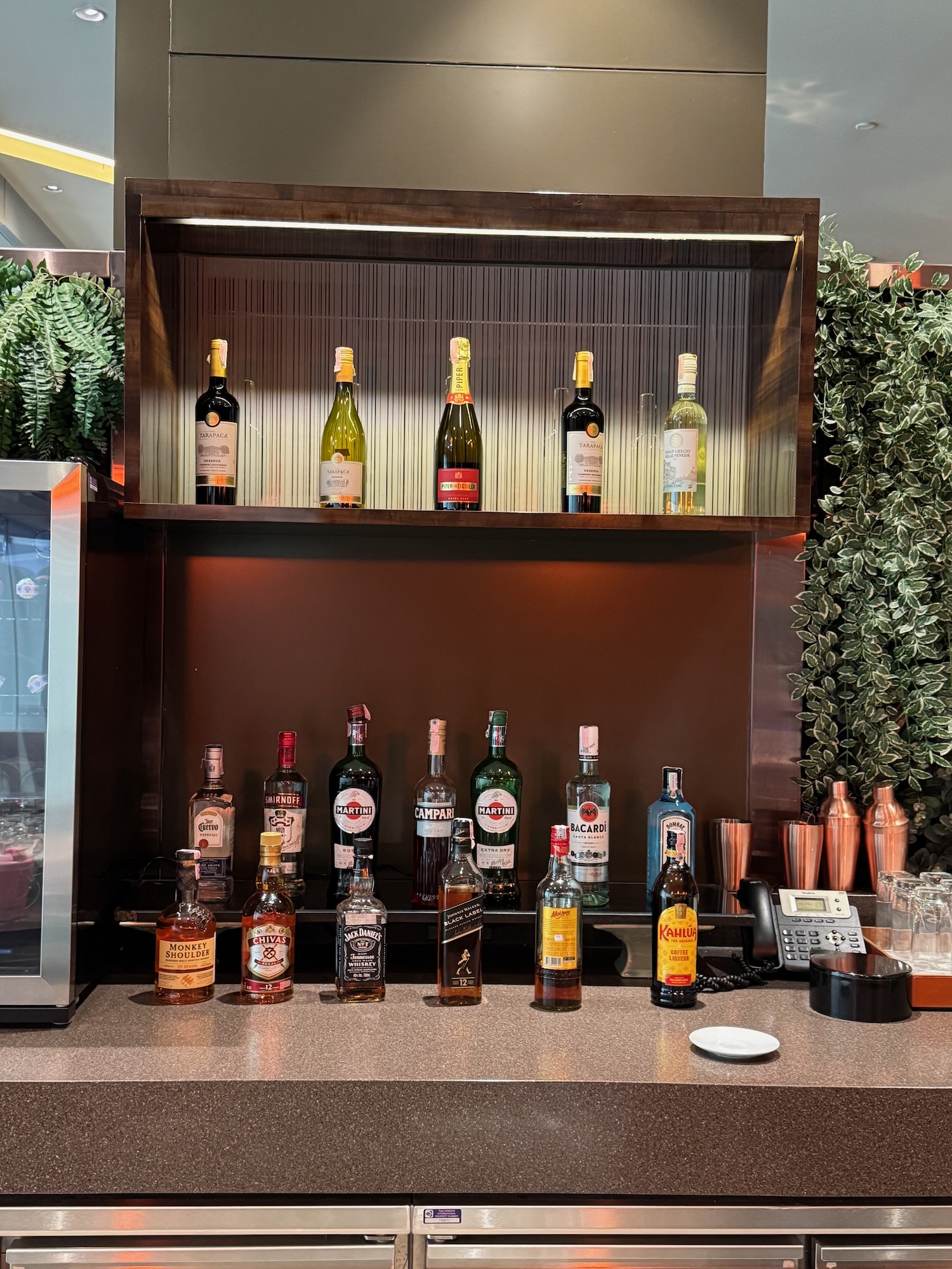 a group of bottles of alcohol on a counter