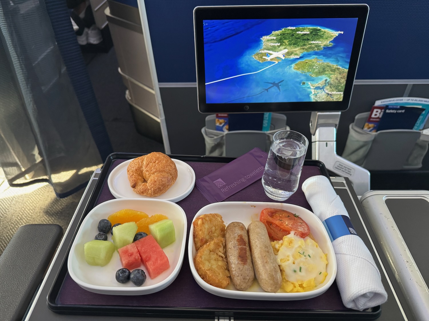 a tray of food on a table