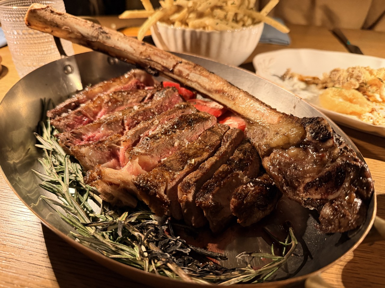 andaz miami beach review restaurant dinner tomahawk steak closeup