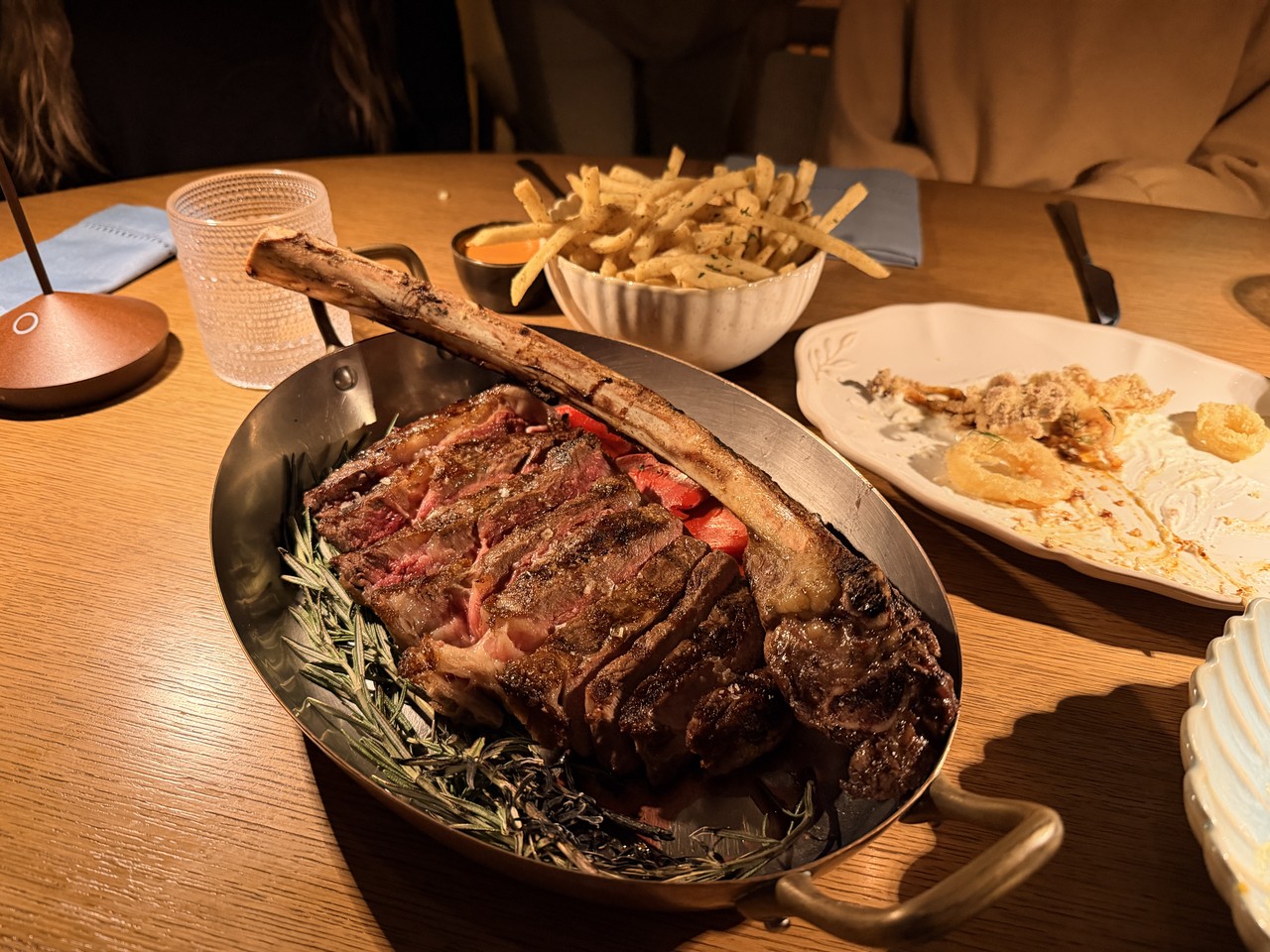 andaz miami beach review restaurant dinner tomahawk steak table