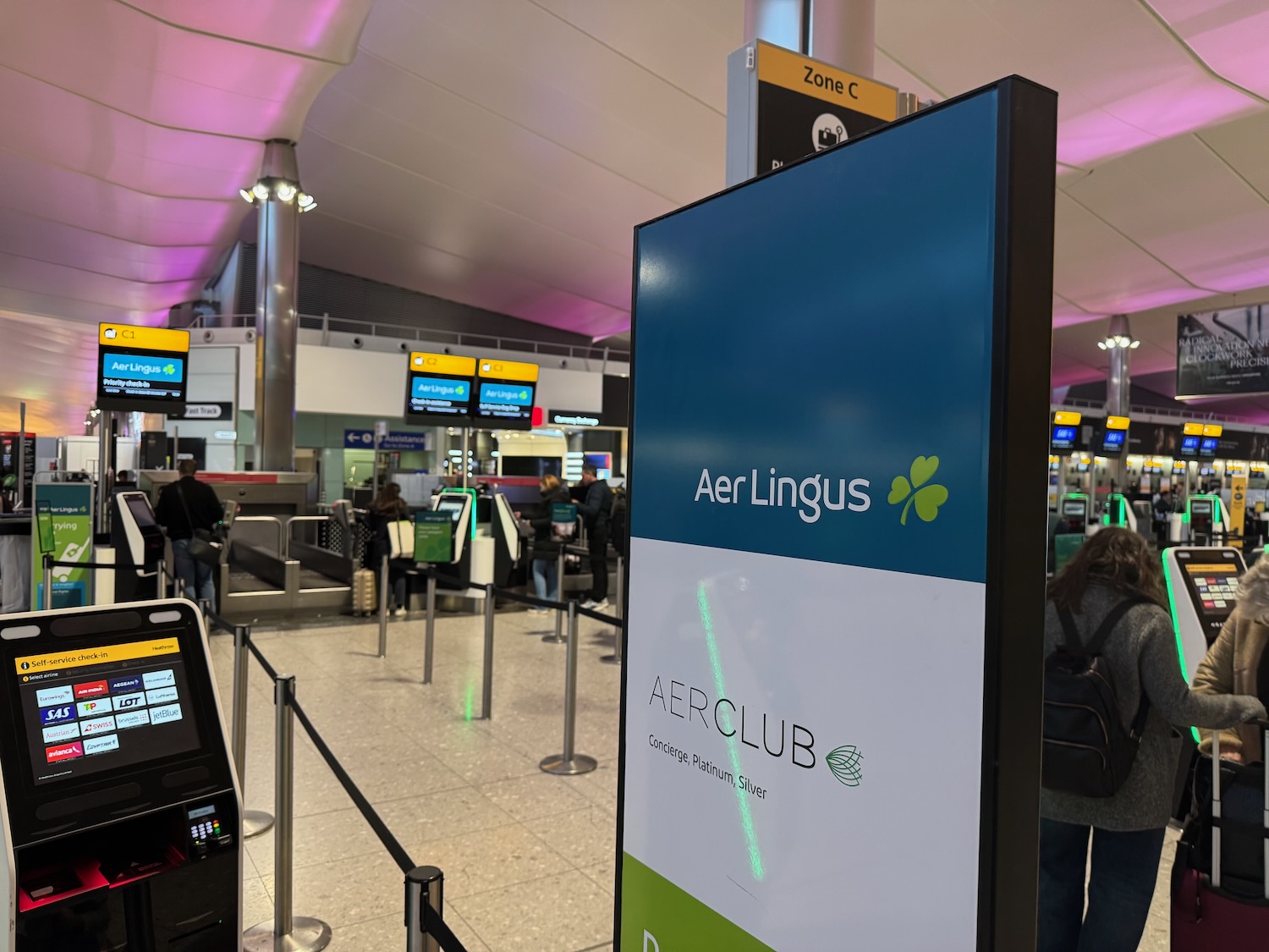 a group of people in an airport