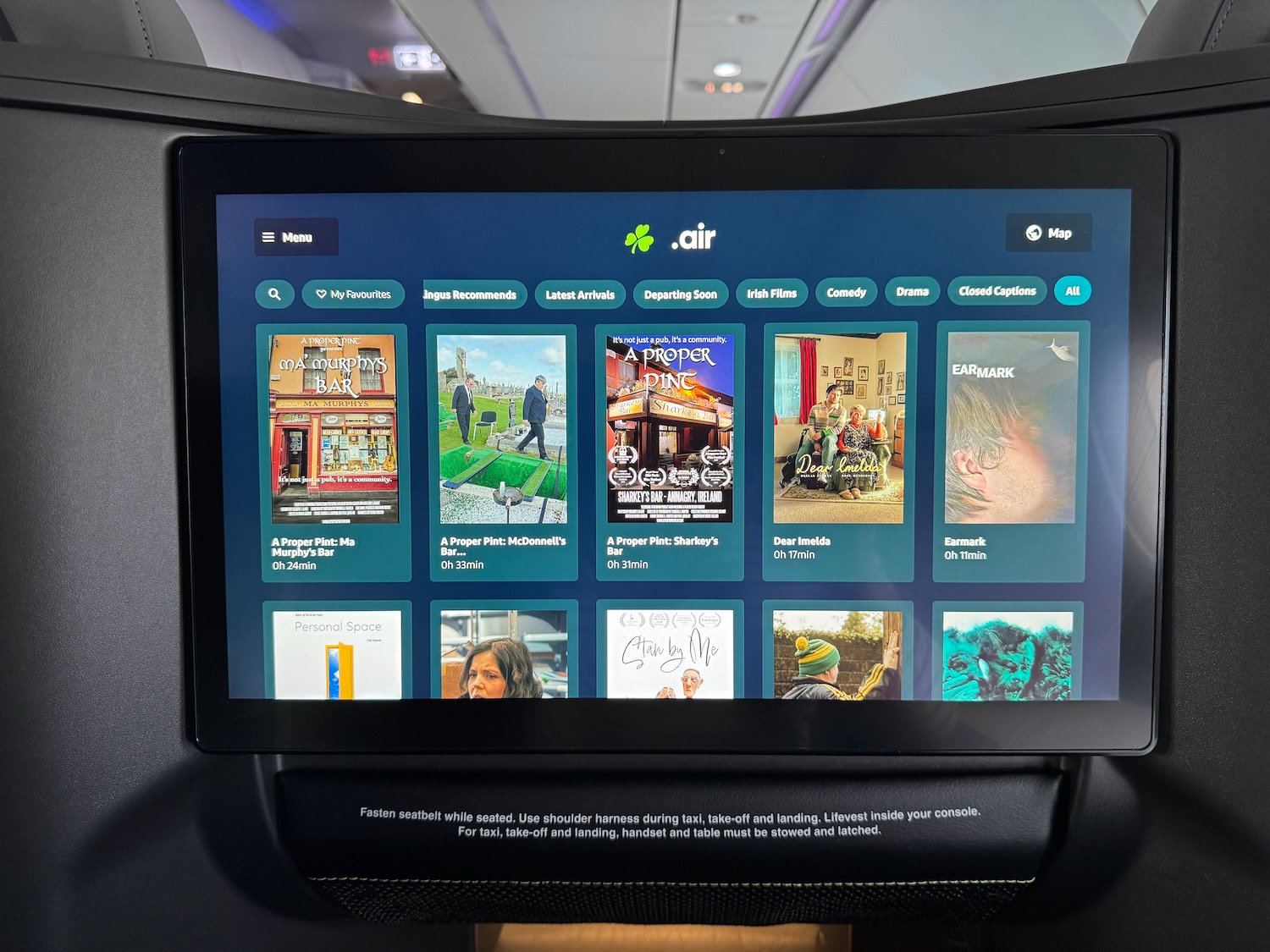 a screen with images on it