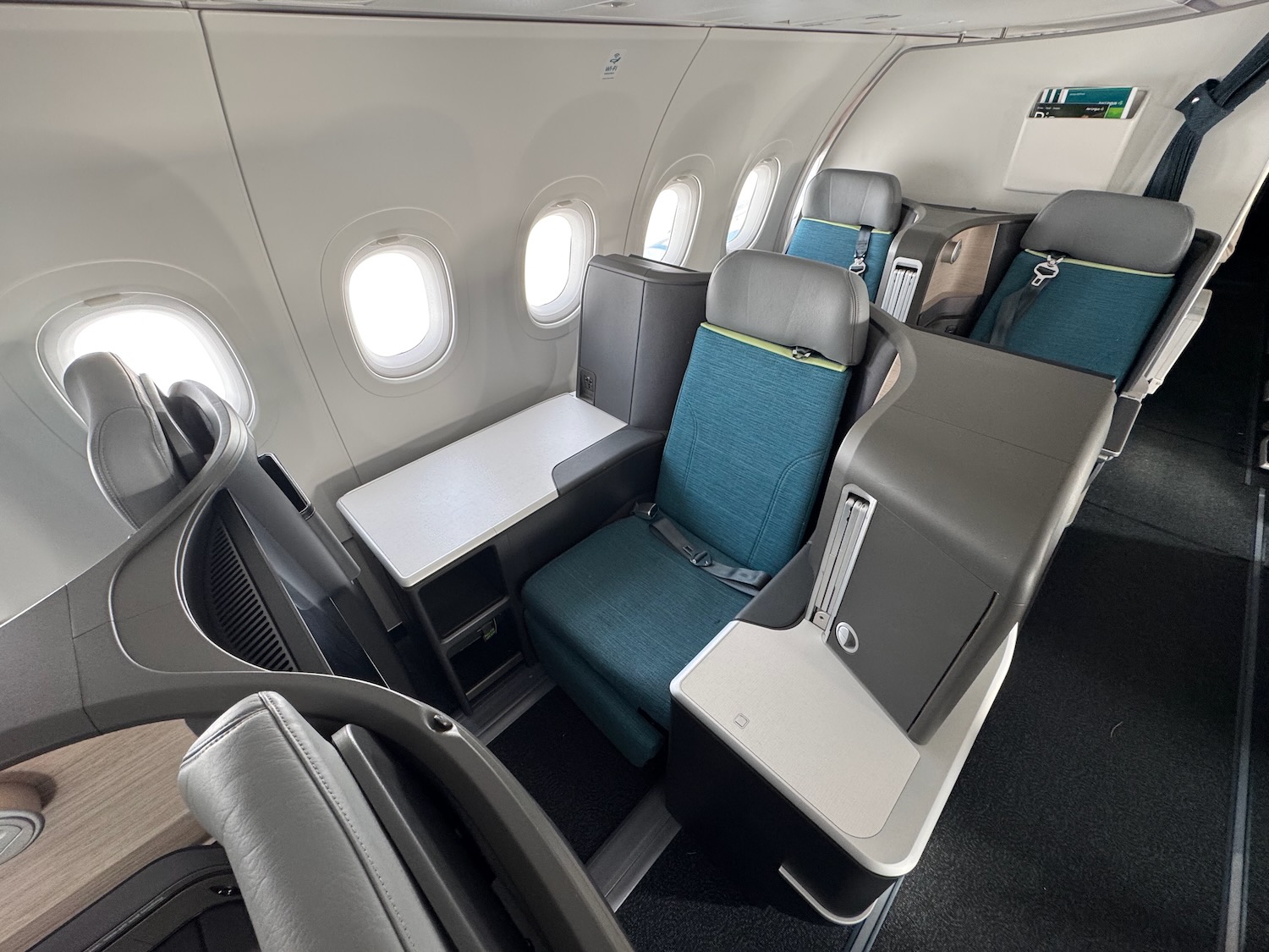 the seats in an airplane