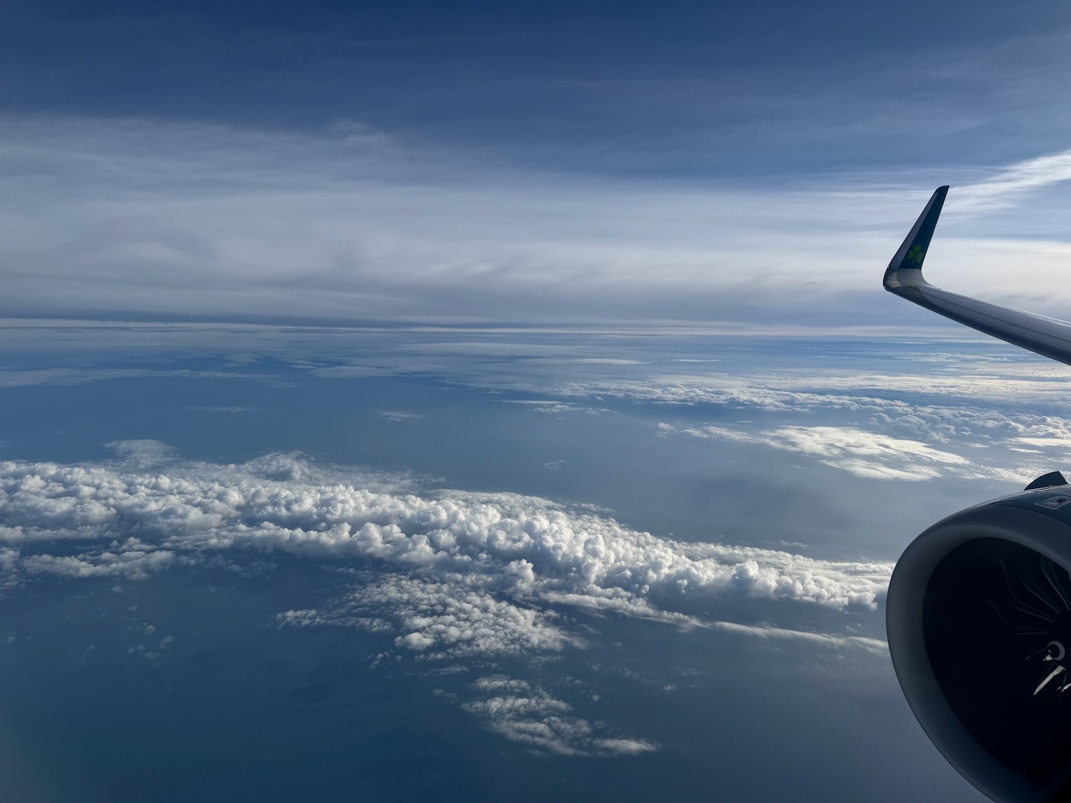 a view of clouds from an airplane window