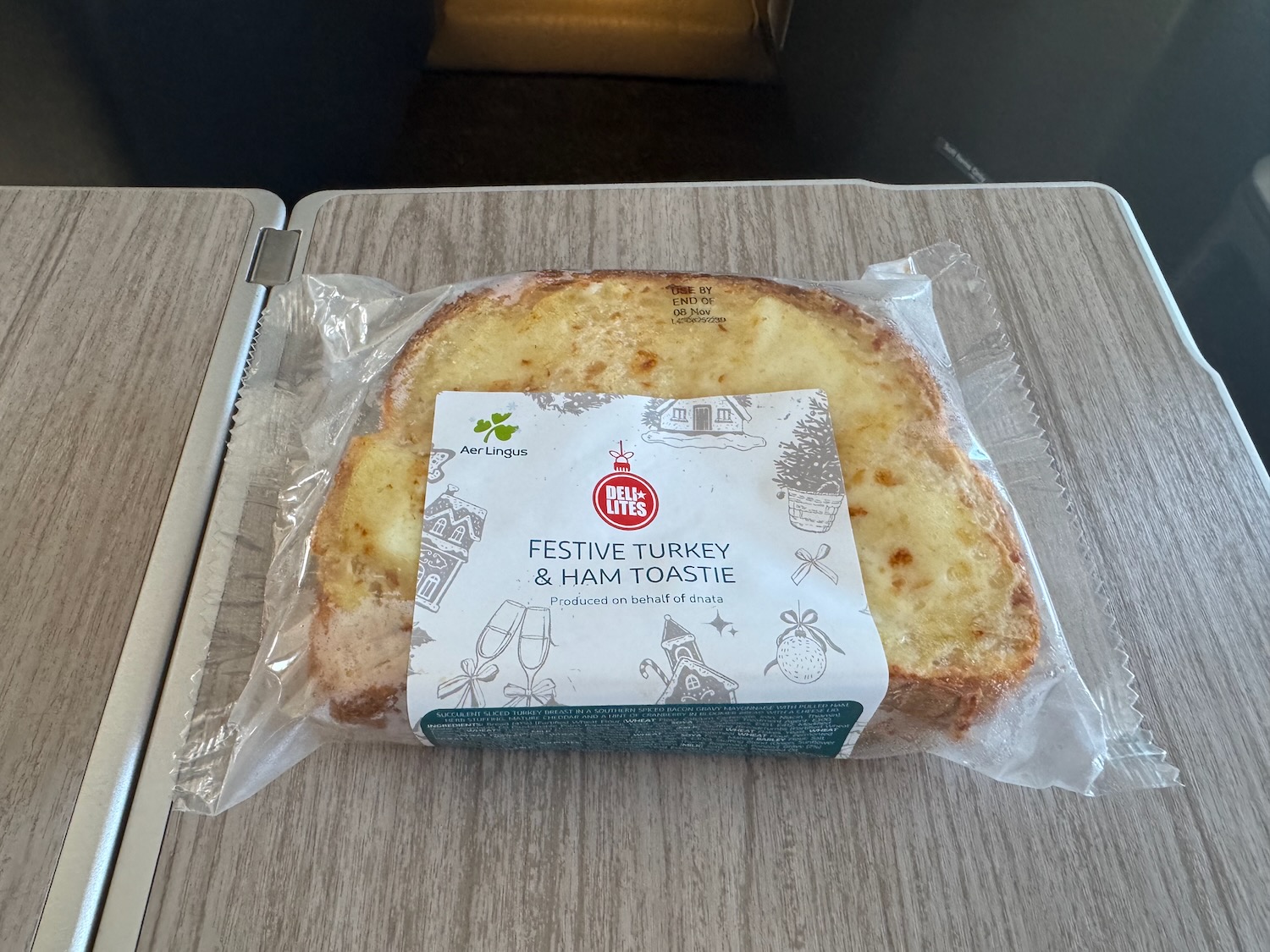 a piece of toast in a plastic bag