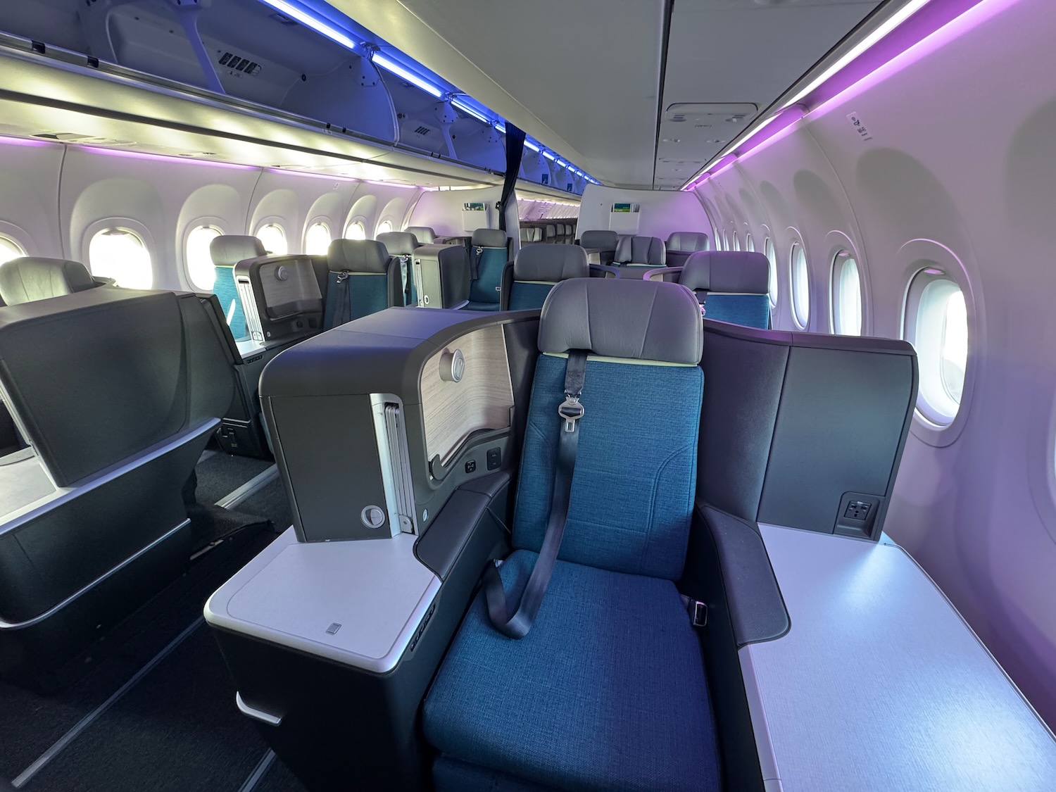 a seat in an airplane