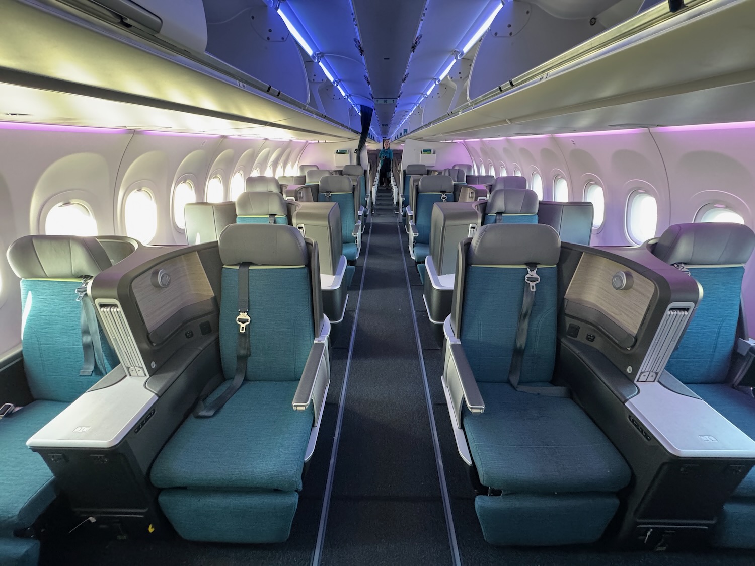 the inside of an airplane