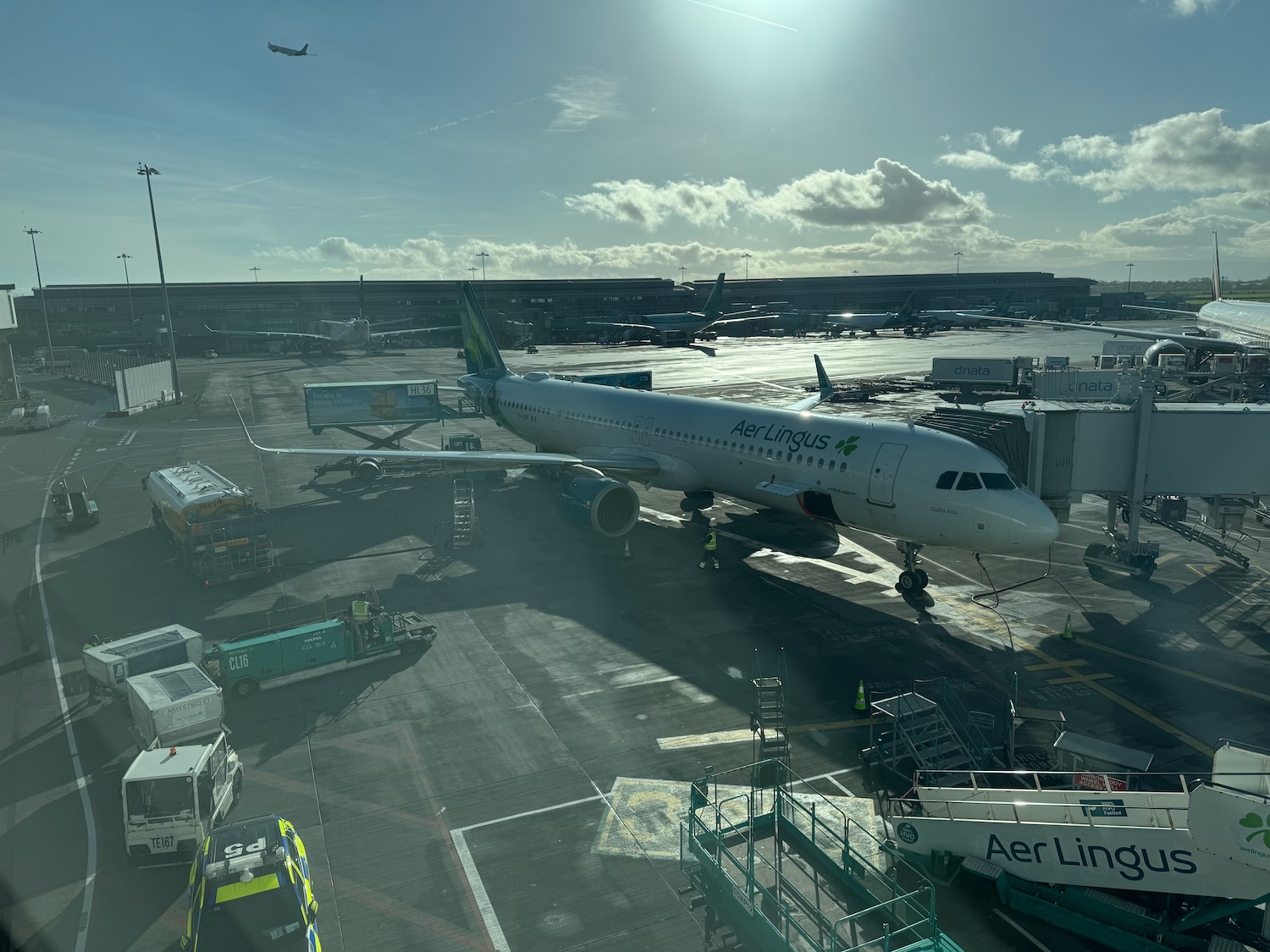 an airplane at an airport