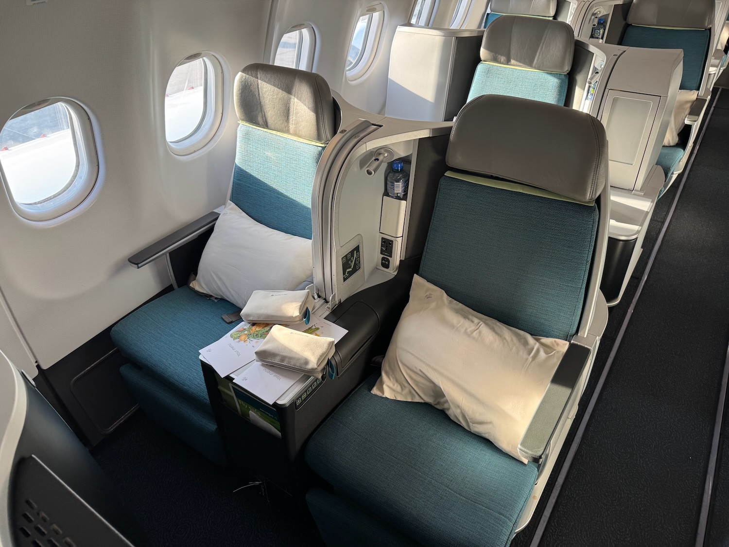 a seat on an airplane