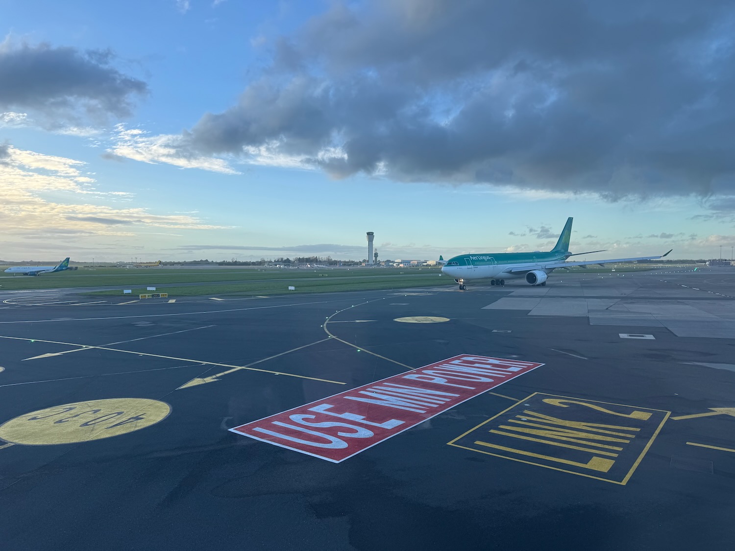 an airplane on a runway