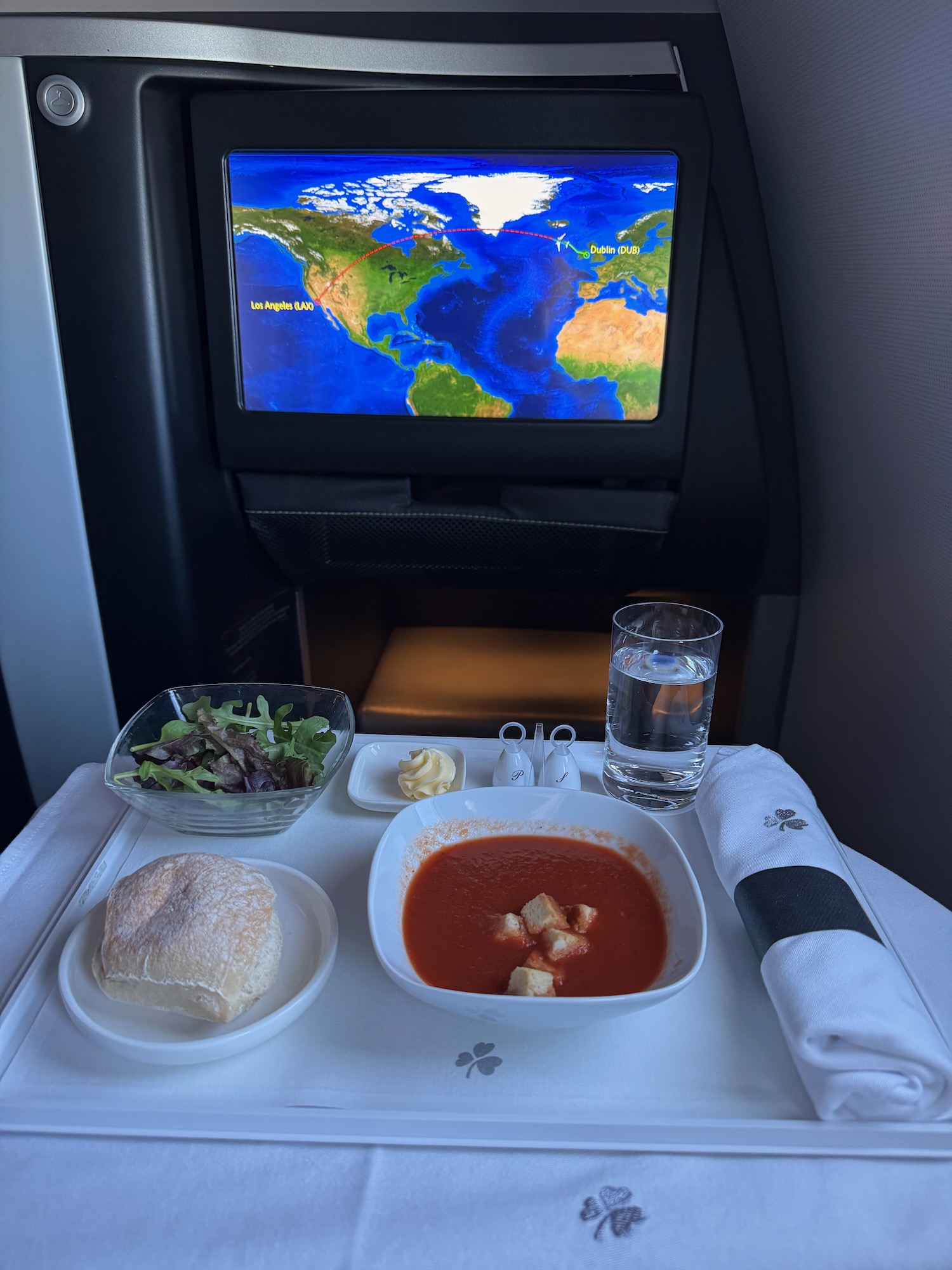 a table with food on it