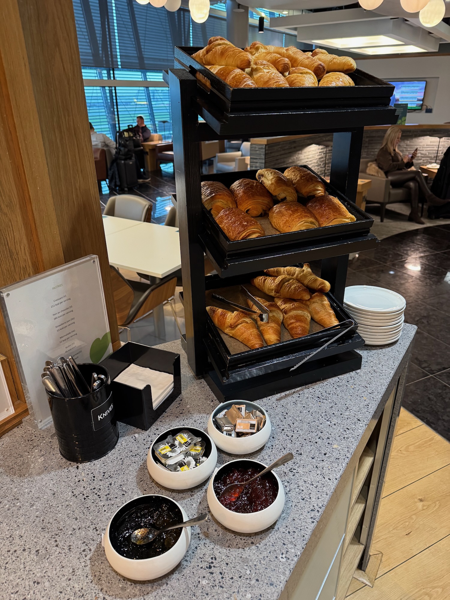 a tray of pastries on a counter
