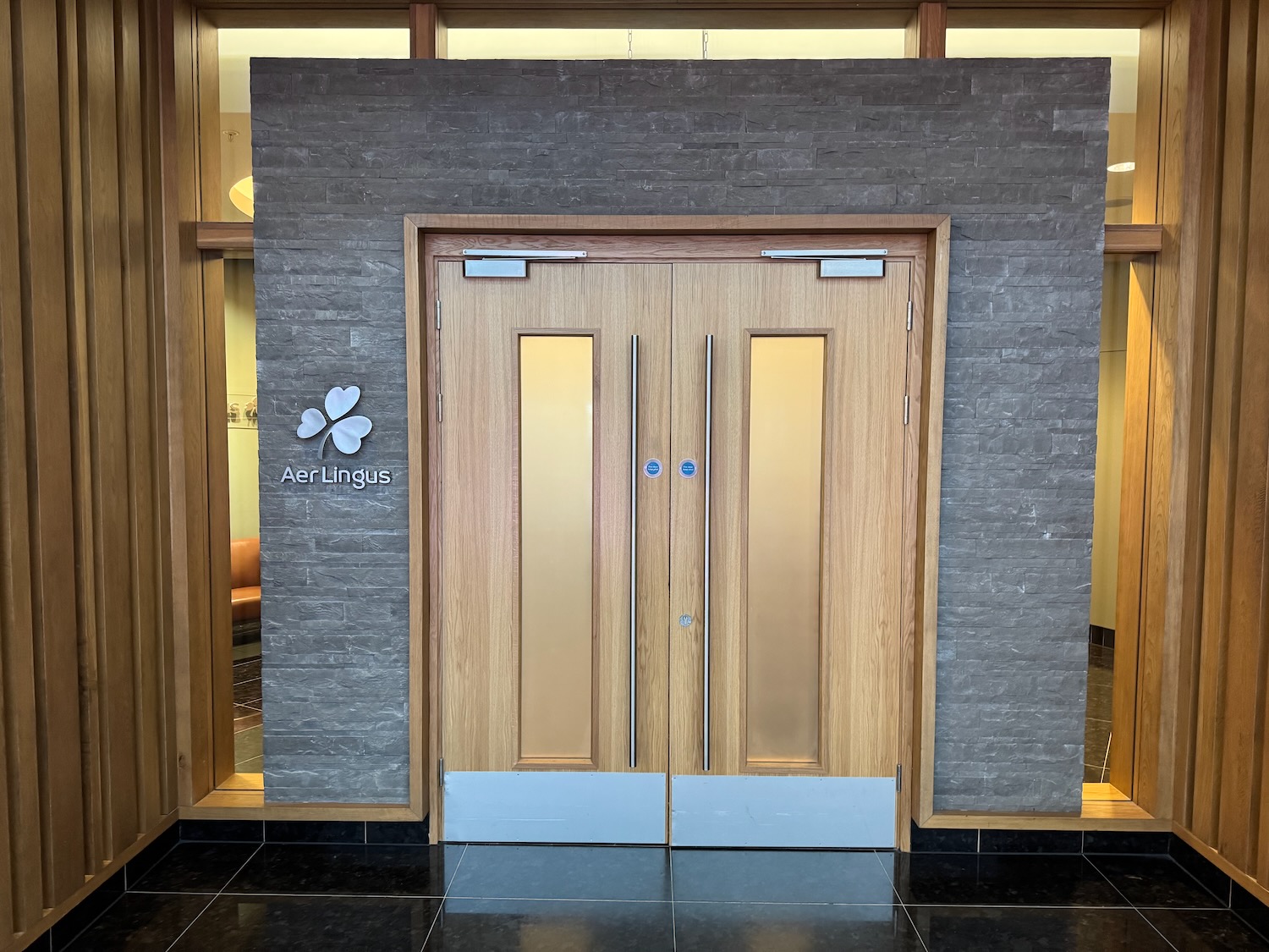 a double doors with glass panels