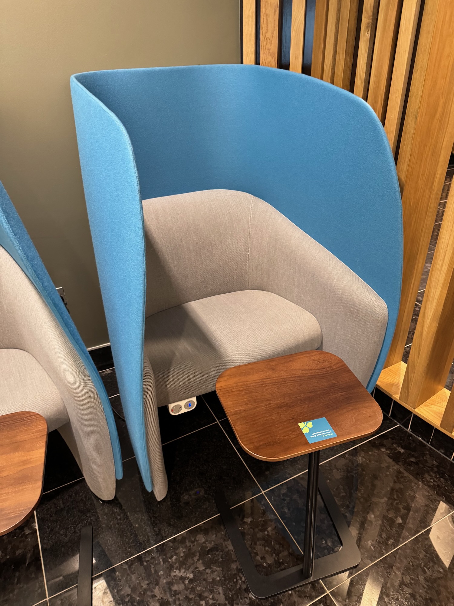 a chair and table in a room