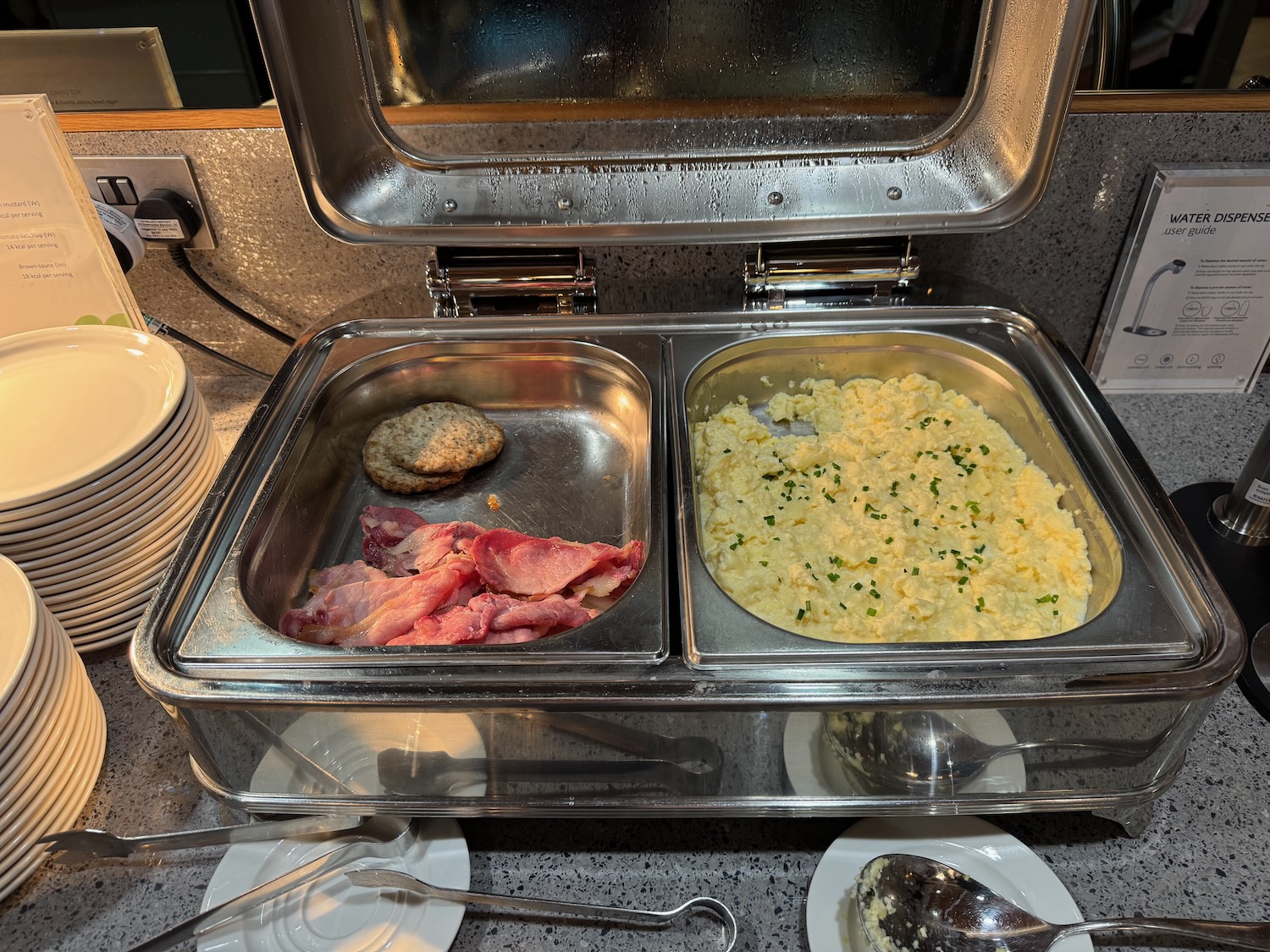 a tray of food with a lid open