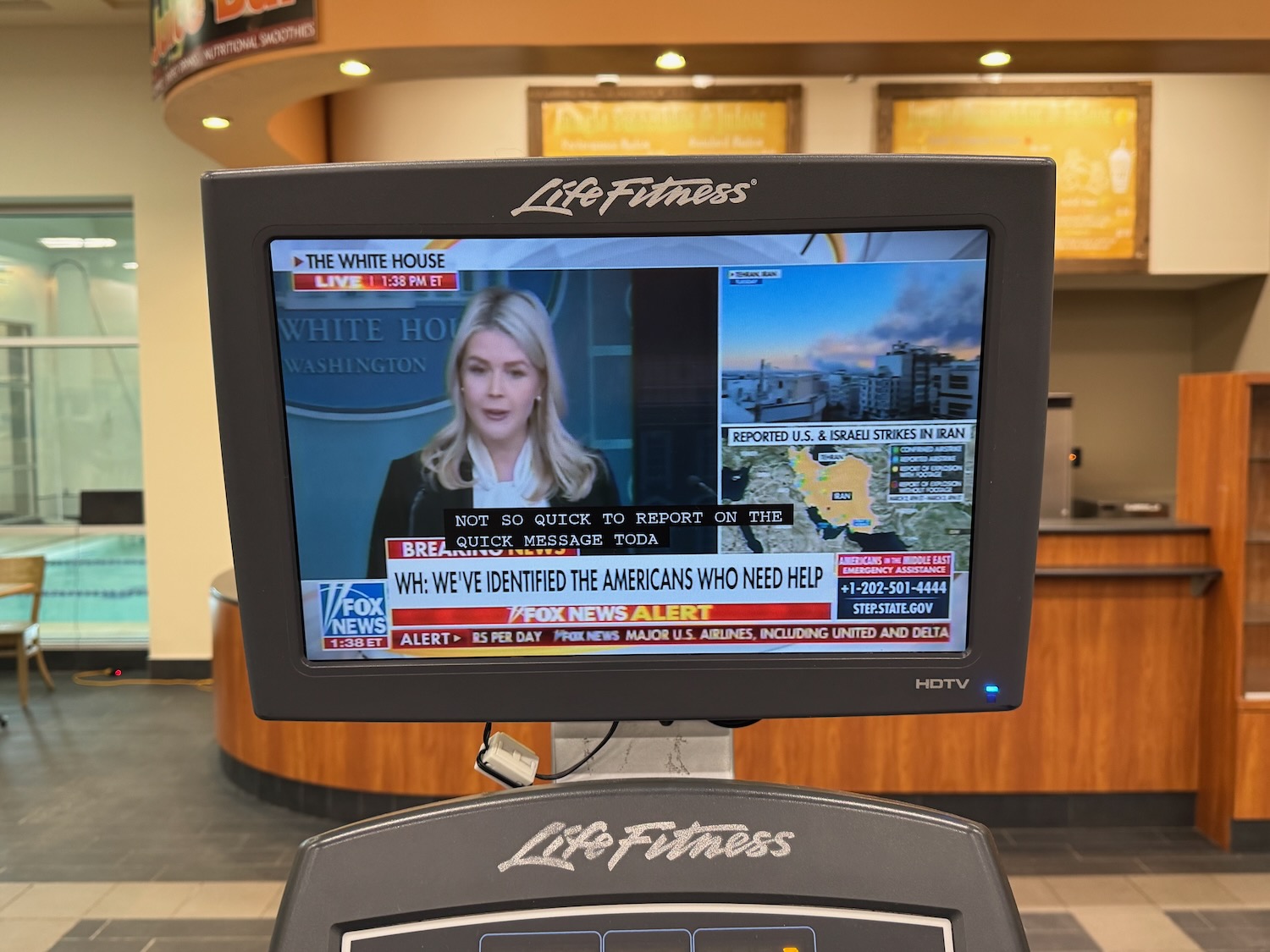 a tv screen with a woman on it