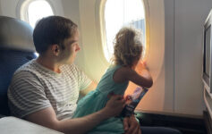 Air France screaming child business class