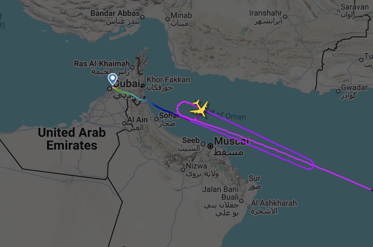 a map of a plane route